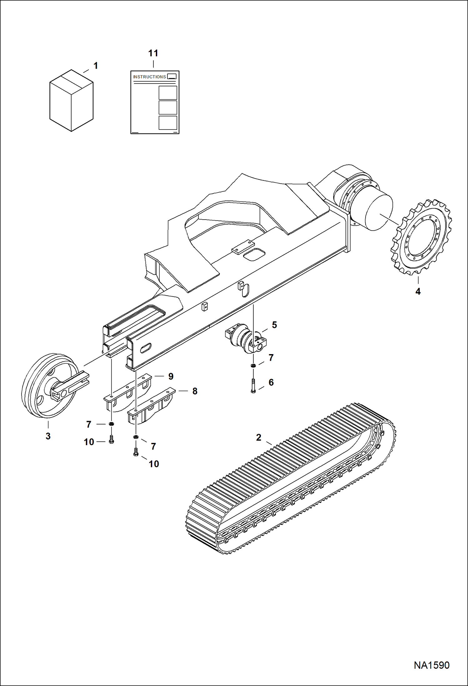 Схема запчастей Bobcat E80 - TRACK KIT (Steel) ACCESSORIES & OPTIONS