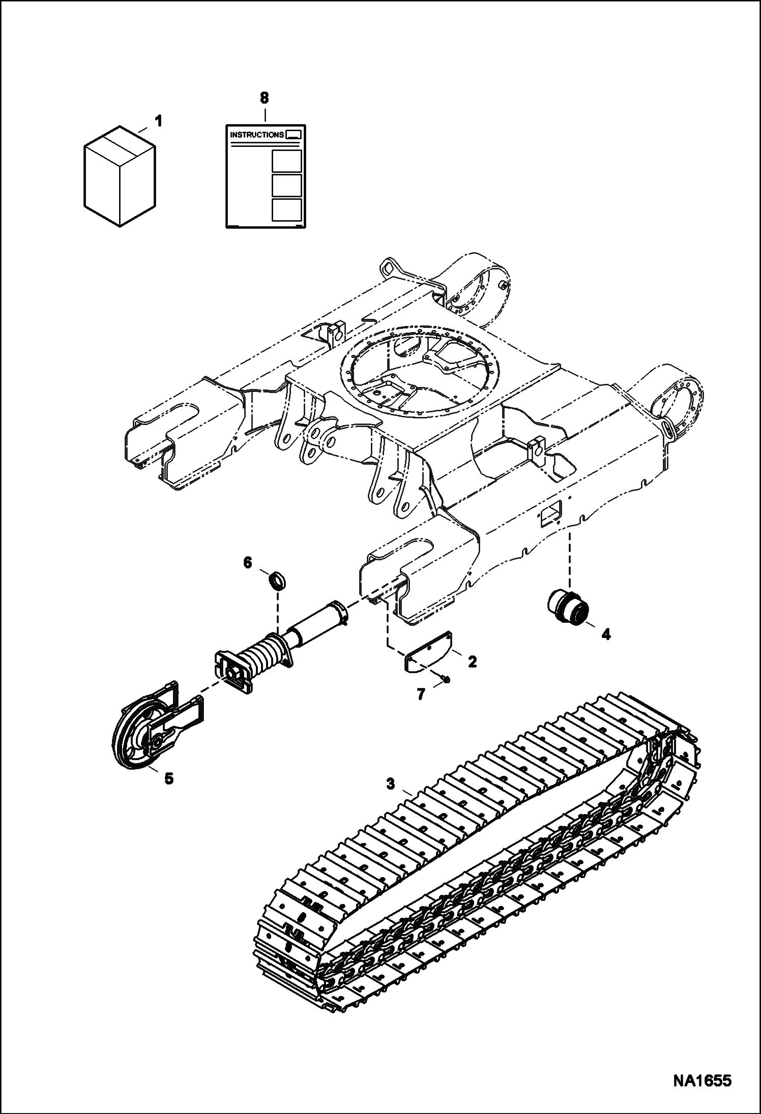 Схема запчастей Bobcat E35 - TRACK KIT (Steel) ACCESSORIES & OPTIONS