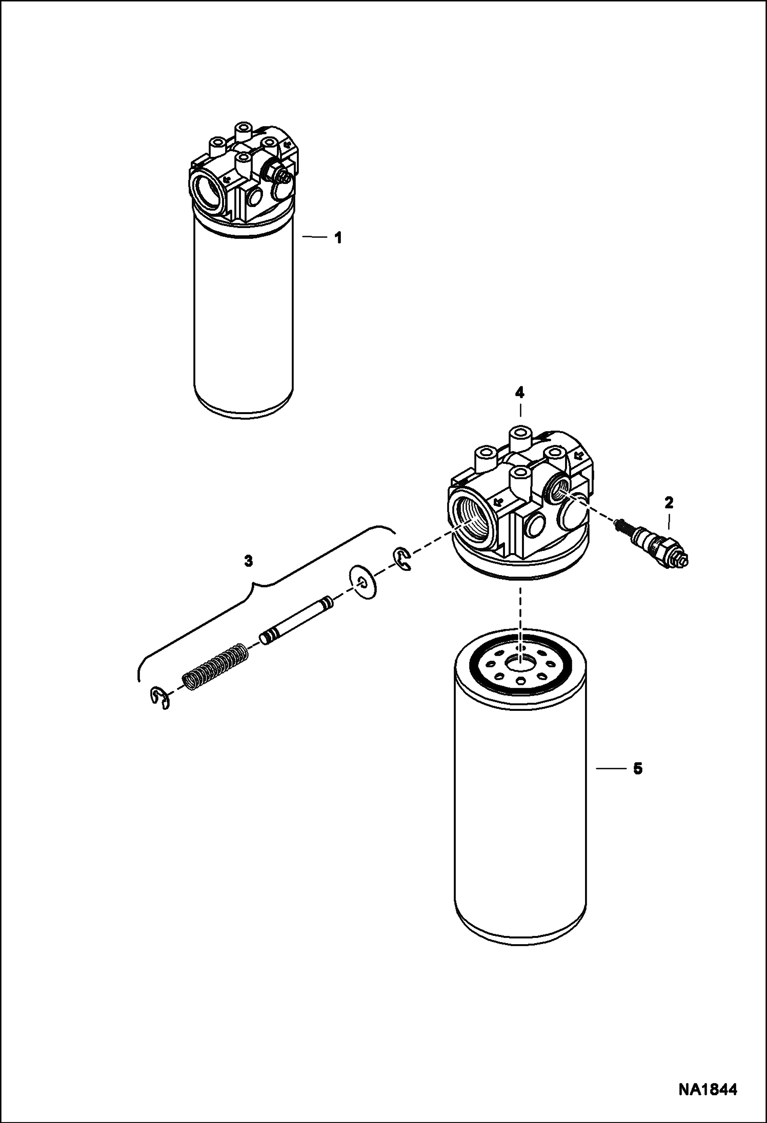 Схема запчастей Bobcat 700s - HYDROSTATIC OIL FILTER (W/B.O.S.S. Option) HYDROSTATIC SYSTEM