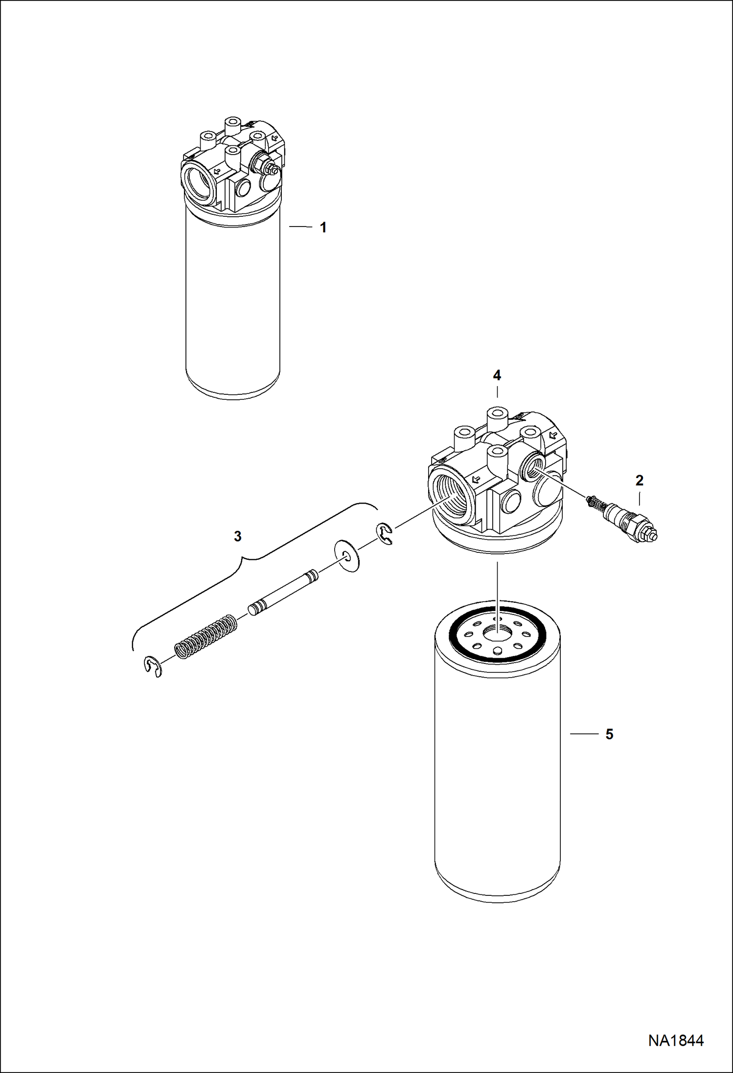 Схема запчастей Bobcat 337 - HYDROSTATIC OIL FILTER HYDRAULIC SYSTEM