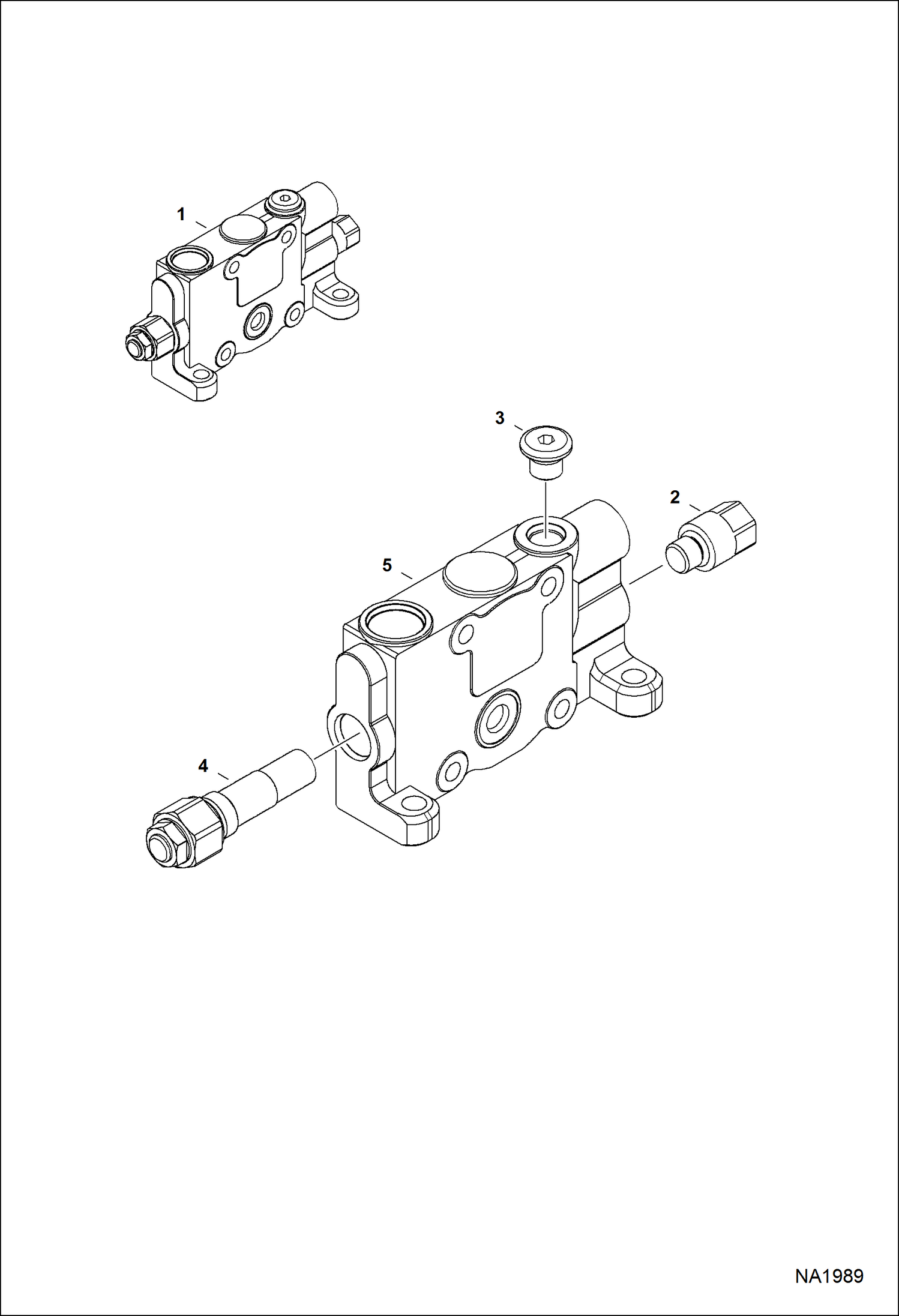 Схема запчастей Bobcat E32 - HYDRAULIC CONTROL VALVE (Outlet Section) HYDRAULIC SYSTEM