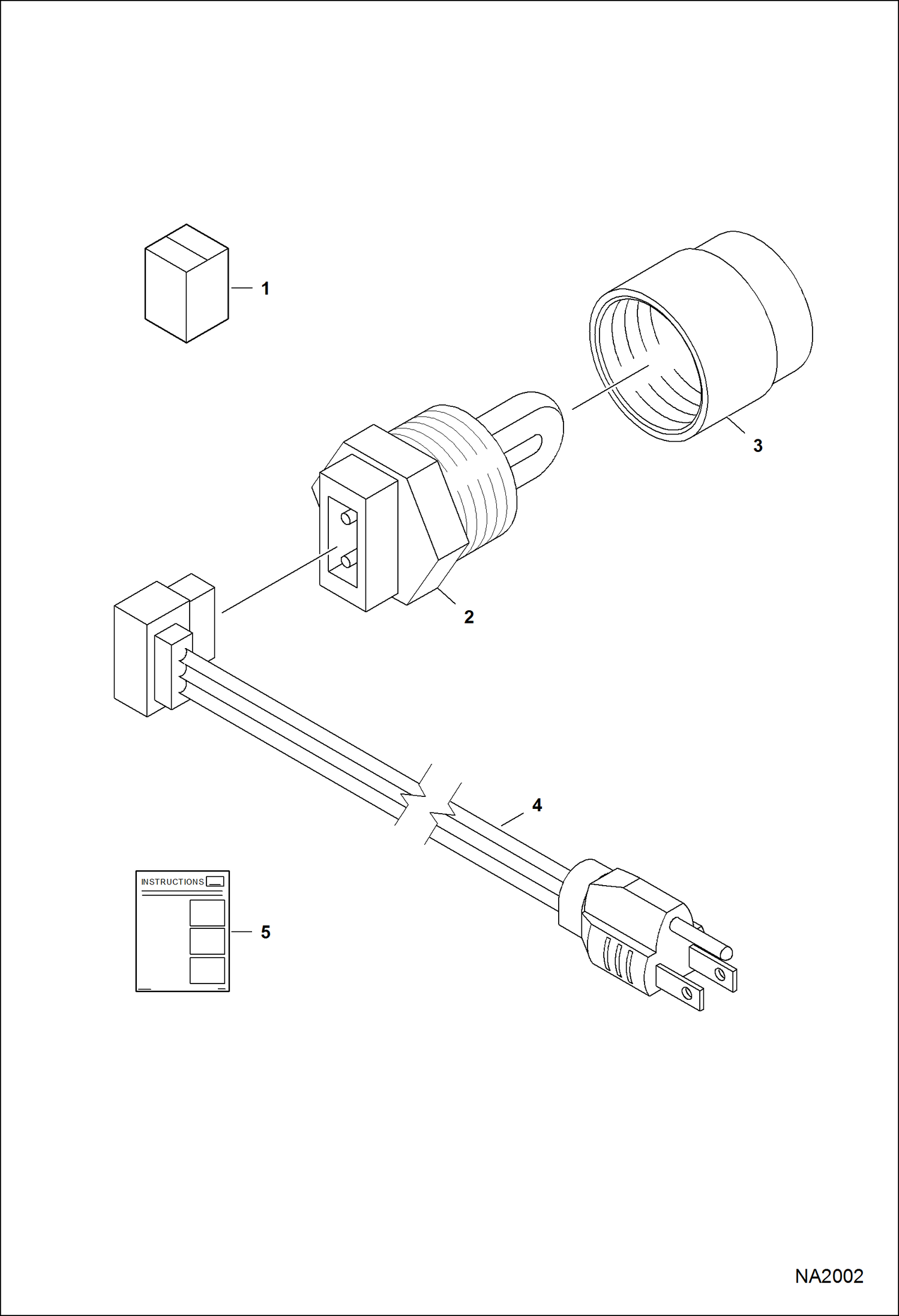 Схема запчастей Bobcat CT225 - BLOCK HEATER (Engine) ACCESSORIES & OPTIONS