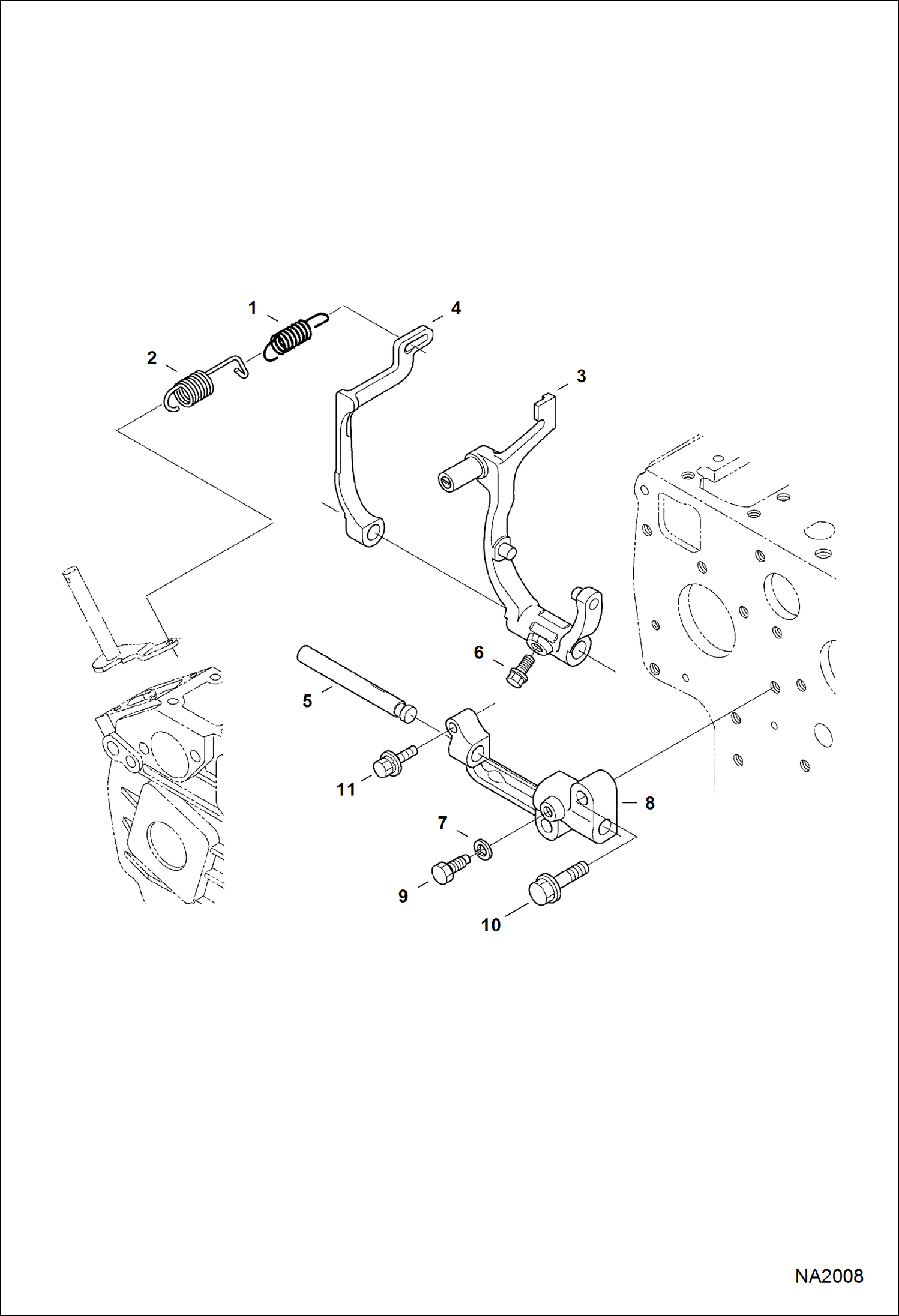 Схема запчастей Bobcat E32 - GOVERNOR POWER UNIT