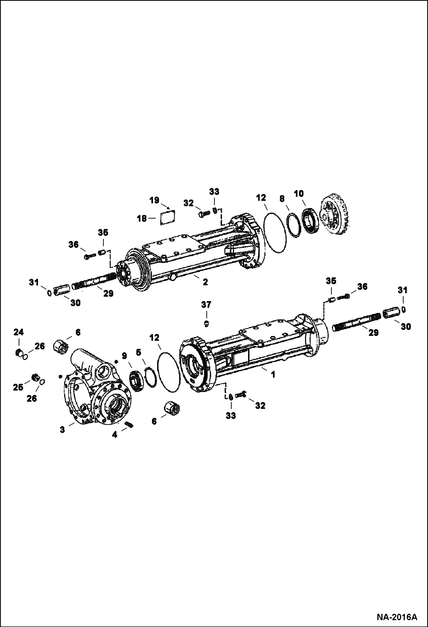 Схема запчастей Bobcat WL440 - AXLE HOUSINGS DRIVE TRAIN