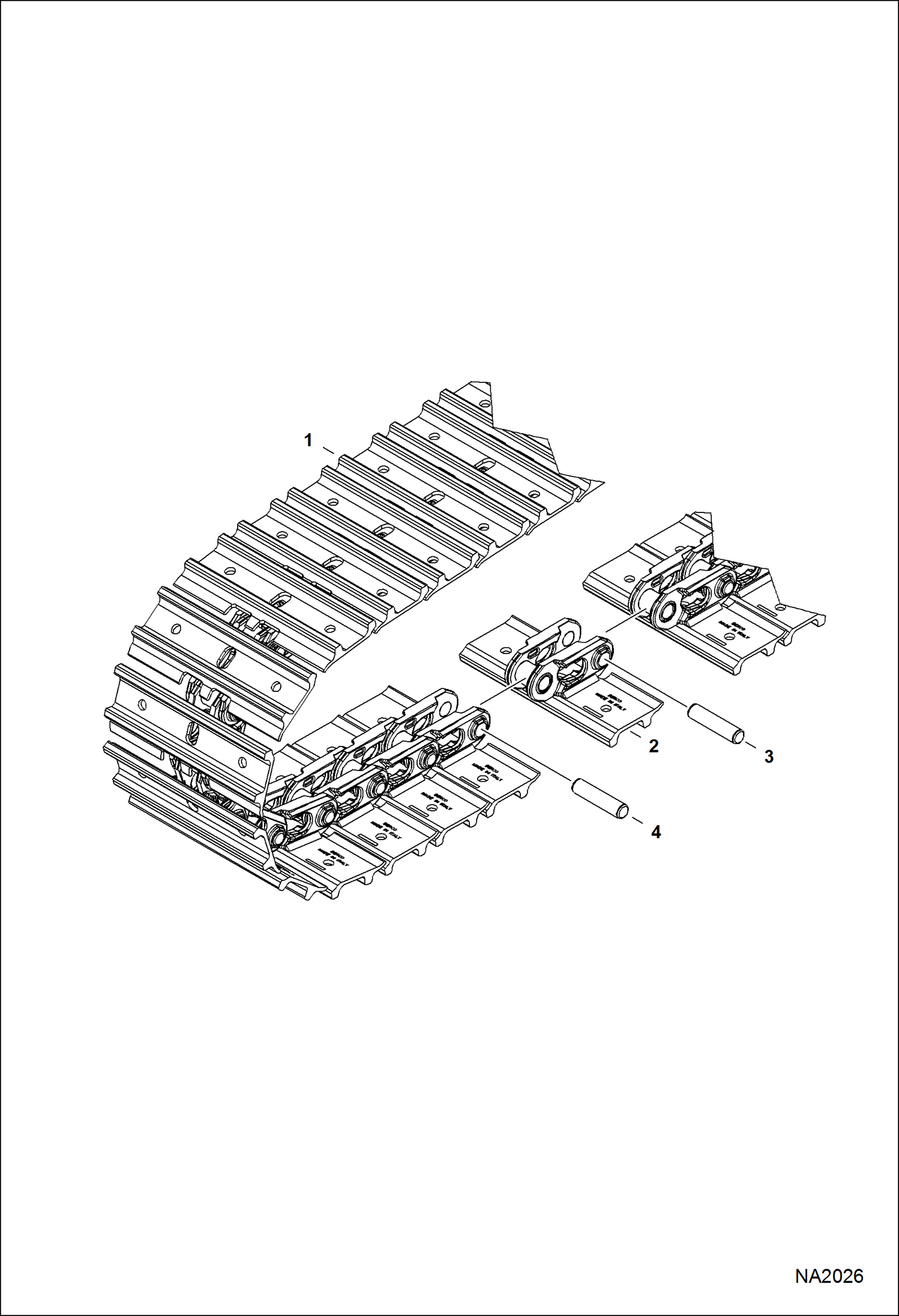 Схема запчастей Bobcat E26 - TRACKS (Steel) ACCESSORIES & OPTIONS