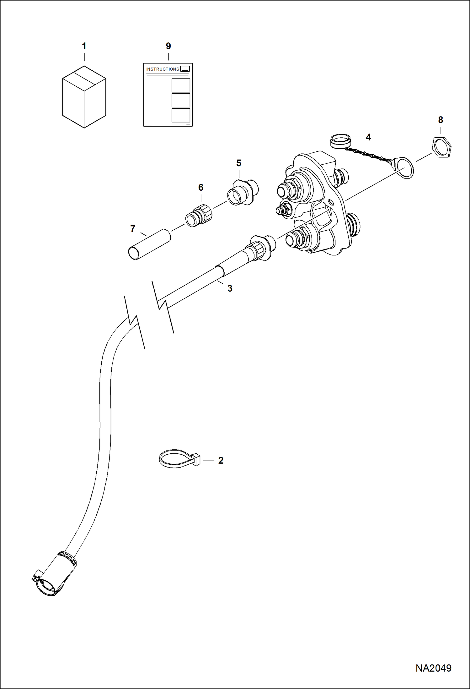 Схема запчастей Bobcat A-Series - ELECTRICAL CONTROLS KIT (7-Pin) ACCESSORIES & OPTIONS