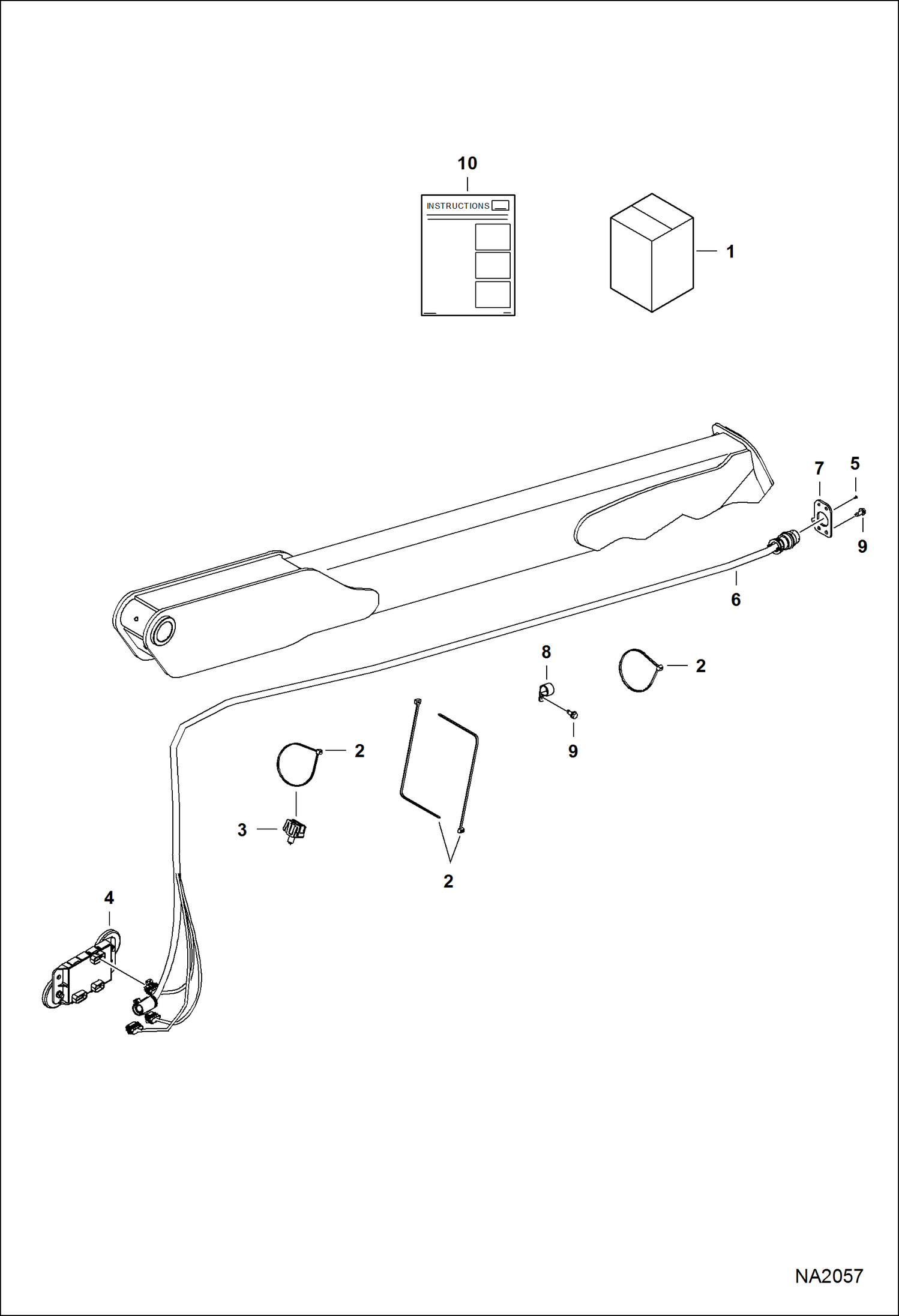 Схема запчастей Bobcat A-Series - ELECTRICAL CONTROLS KIT (14-Pin) ACCESSORIES & OPTIONS