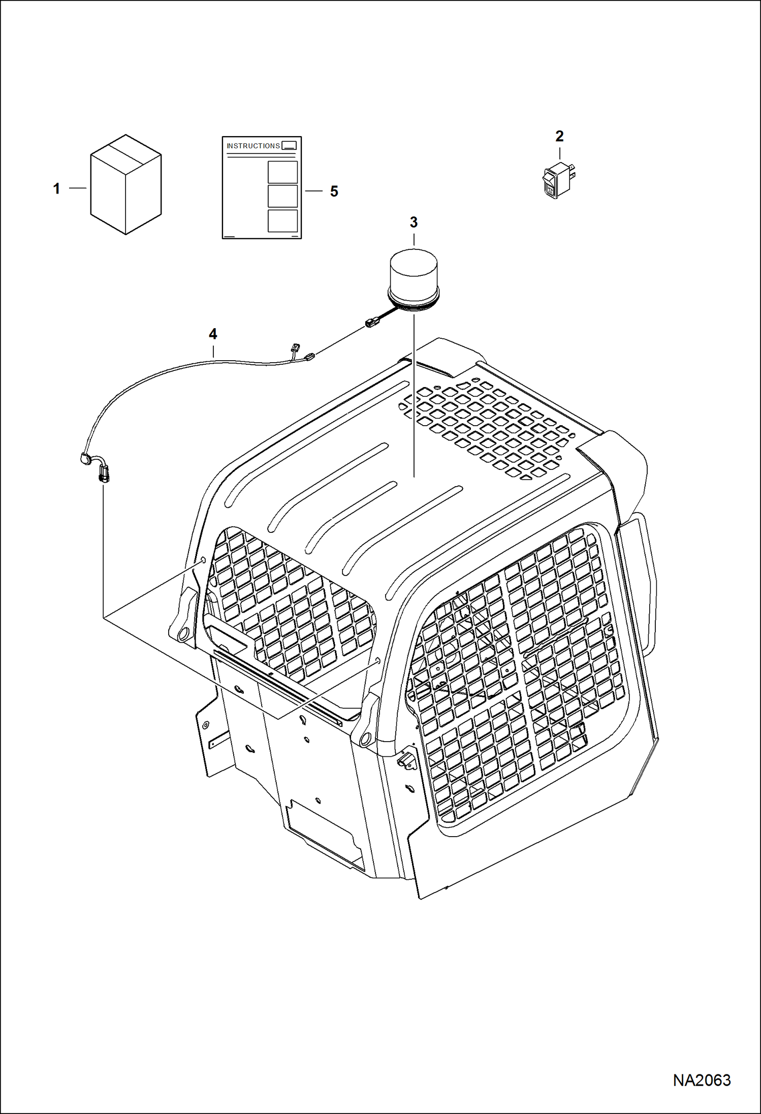 Схема запчастей Bobcat A-Series - STROBE LIGHT ACCESSORIES & OPTIONS