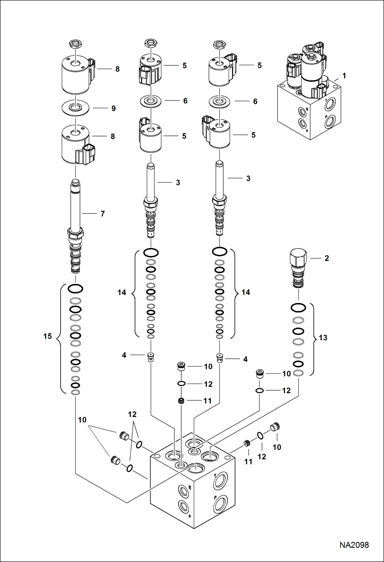 Схема запчастей Bobcat GRADER - GRADER (Control Valve) (84 648001631 & Above) Loader