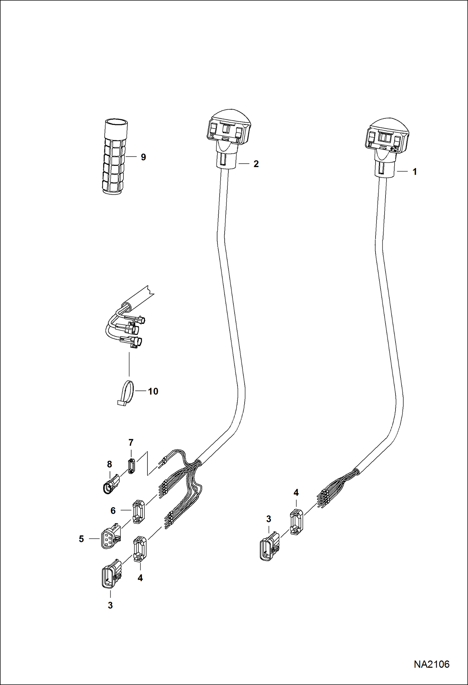 Схема запчастей Bobcat S-Series - CONTROLS ELECTRICAL (Manual Controls) ELECTRICAL SYSTEM