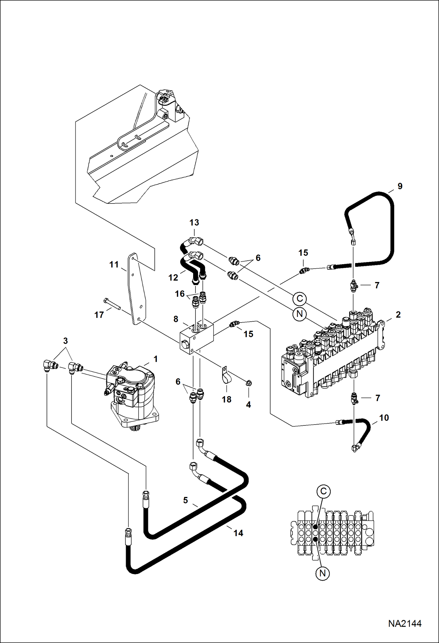 Схема запчастей Bobcat 335 - EUROPEAN ACCESSORIES (Slew Lock) ACCESSORIES & OPTIONS