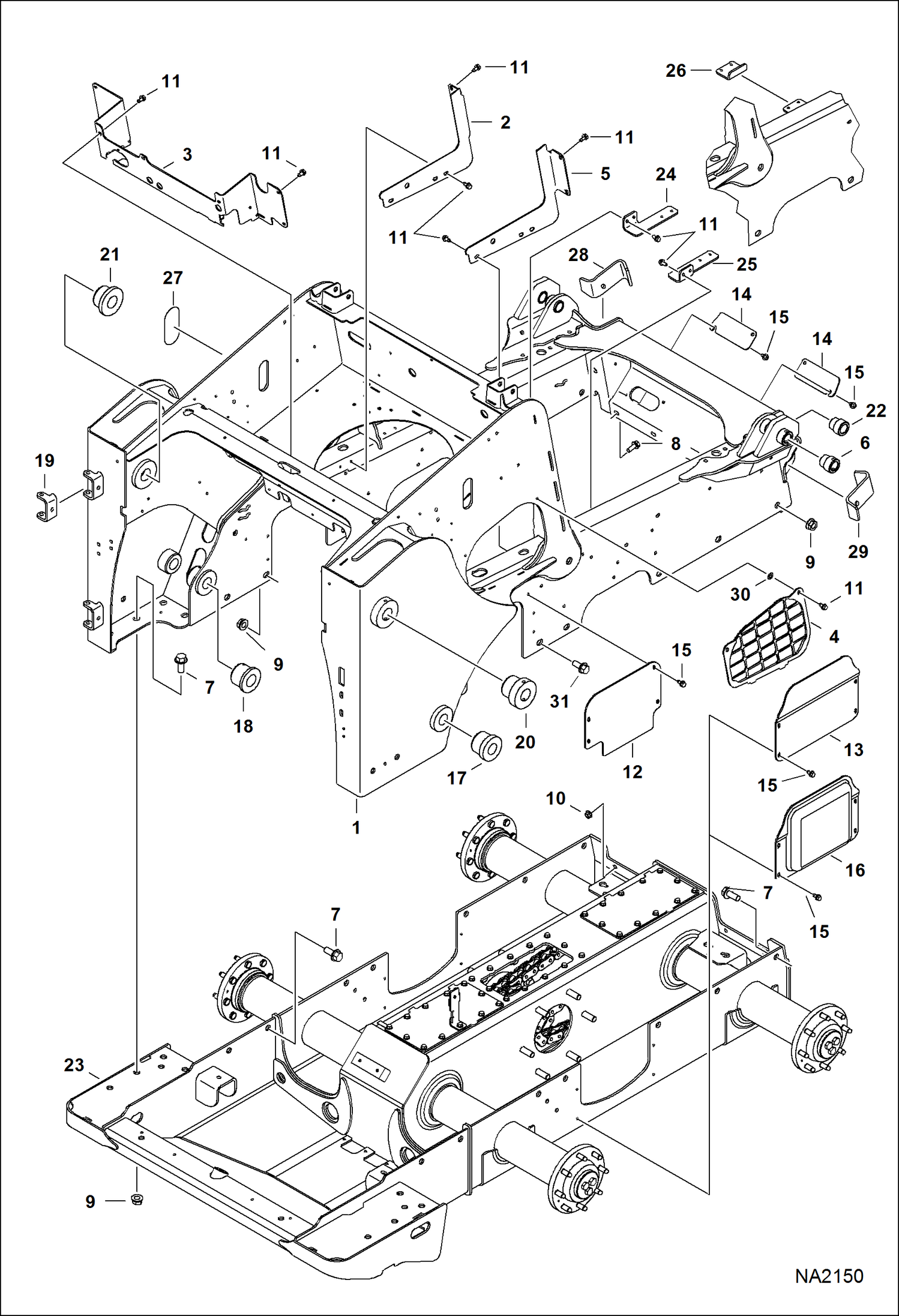 Схема запчастей Bobcat S-Series - MAIN FRAME MAIN FRAME