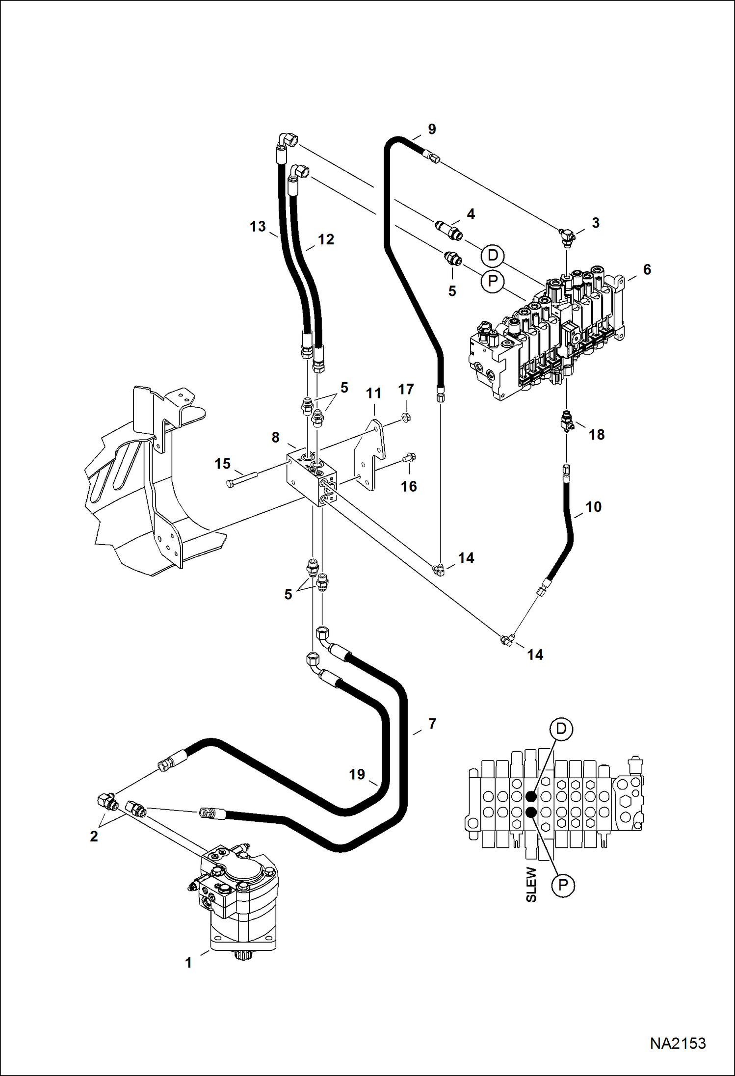 Схема запчастей Bobcat 430 - EUROPEAN ACCESSORIES (Slew Lock) ACCESSORIES & OPTIONS