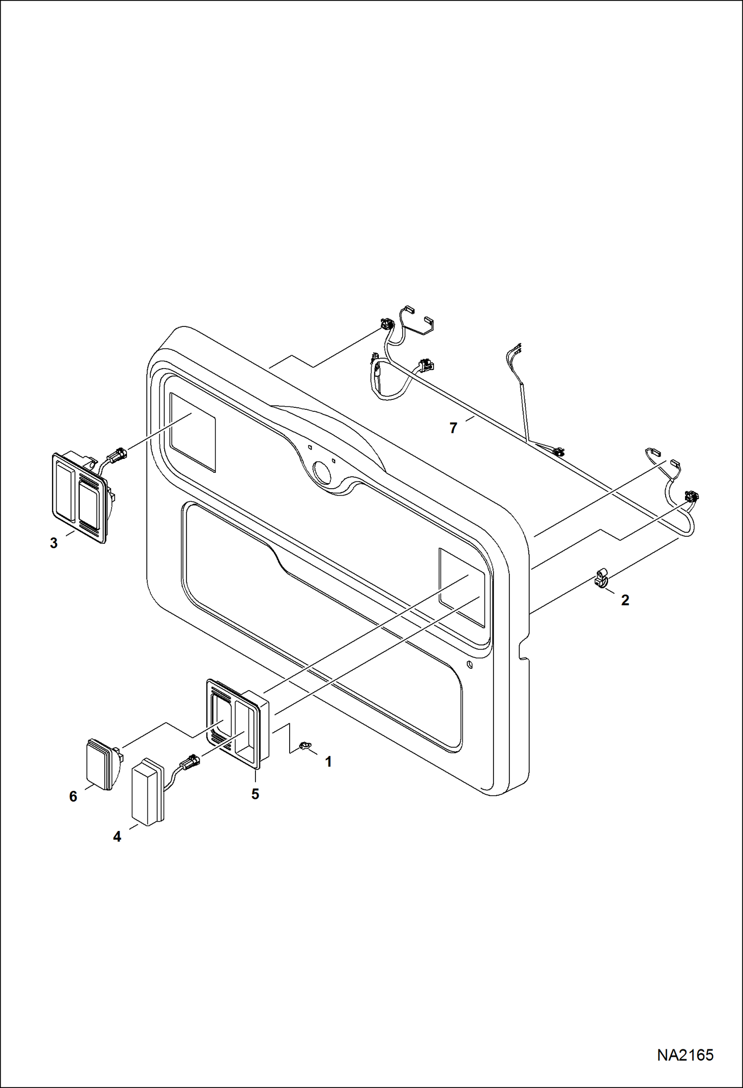 Схема запчастей Bobcat A-Series - EUROPEAN ACCESSORIES (Rear Door Lights) ACCESSORIES & OPTIONS