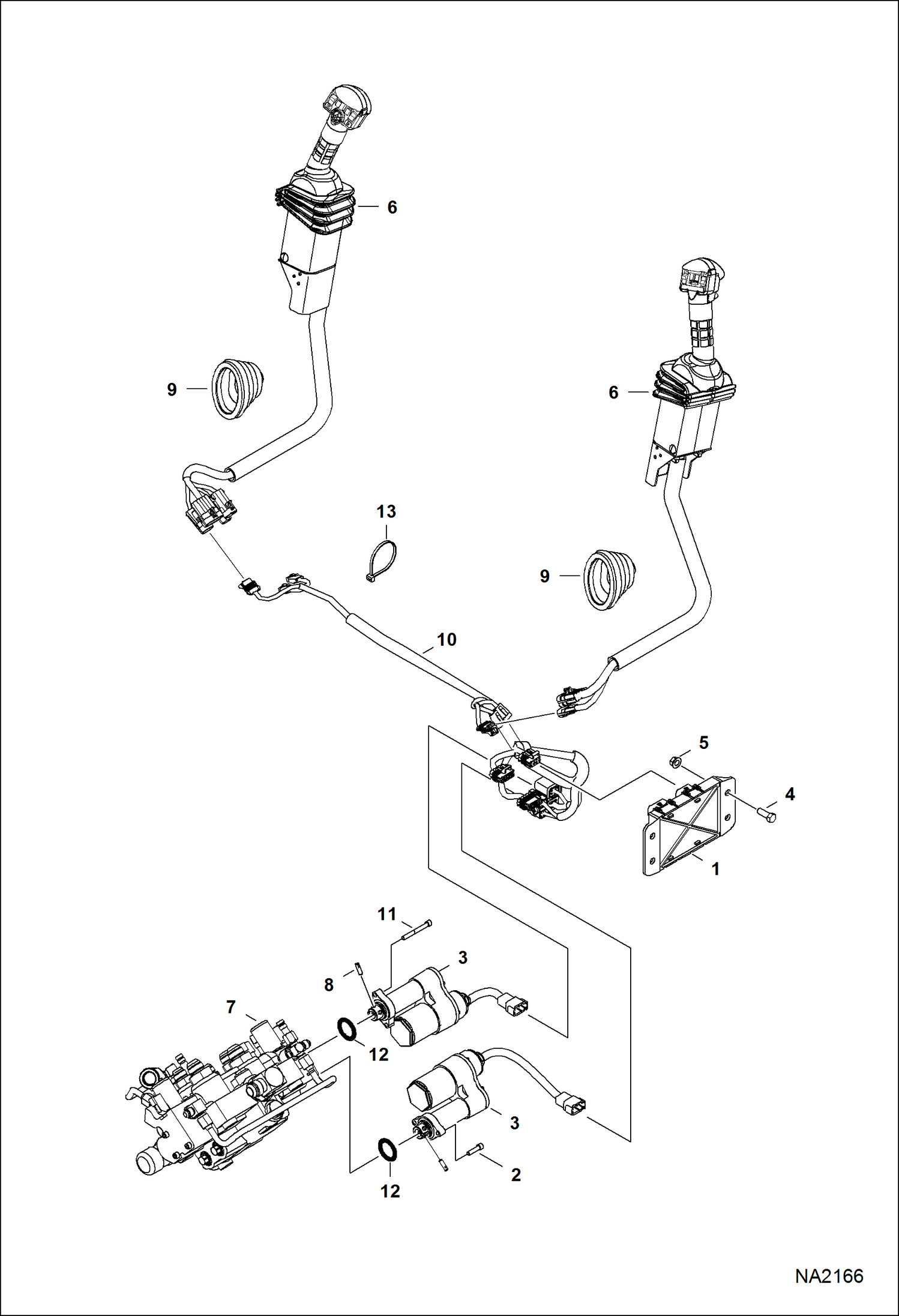 Схема запчастей Bobcat S-Series - CONTROLS ELECTRICAL (AHC) ELECTRICAL SYSTEM