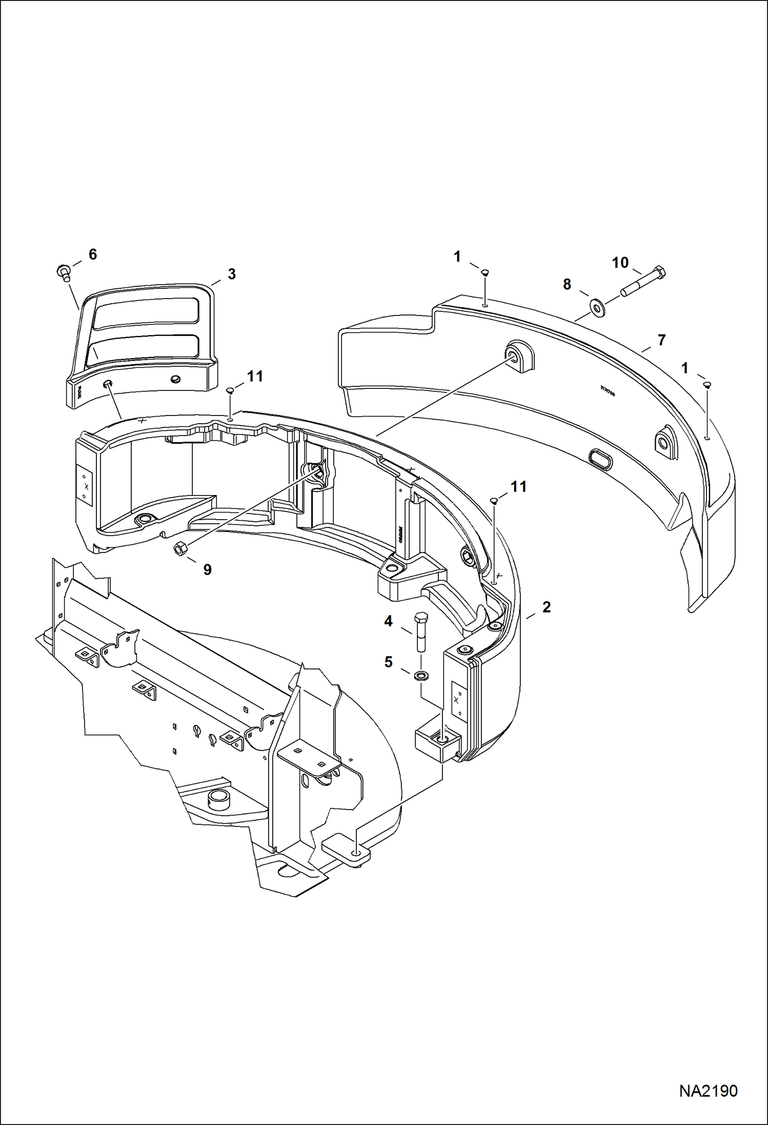 Схема запчастей Bobcat E32 - COUNTERWEIGHT MAIN FRAME