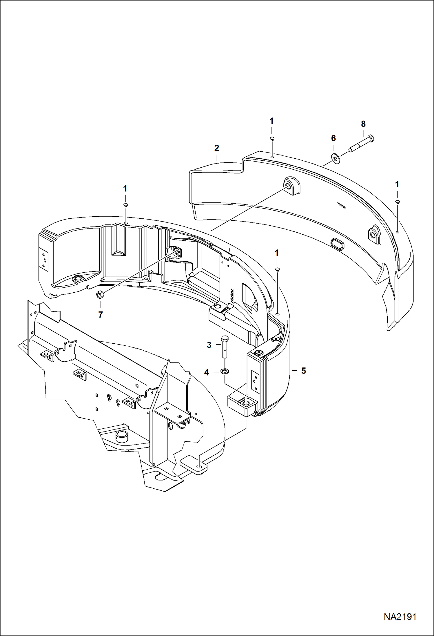 Схема запчастей Bobcat E35 - COUNTERWEIGHT MAIN FRAME