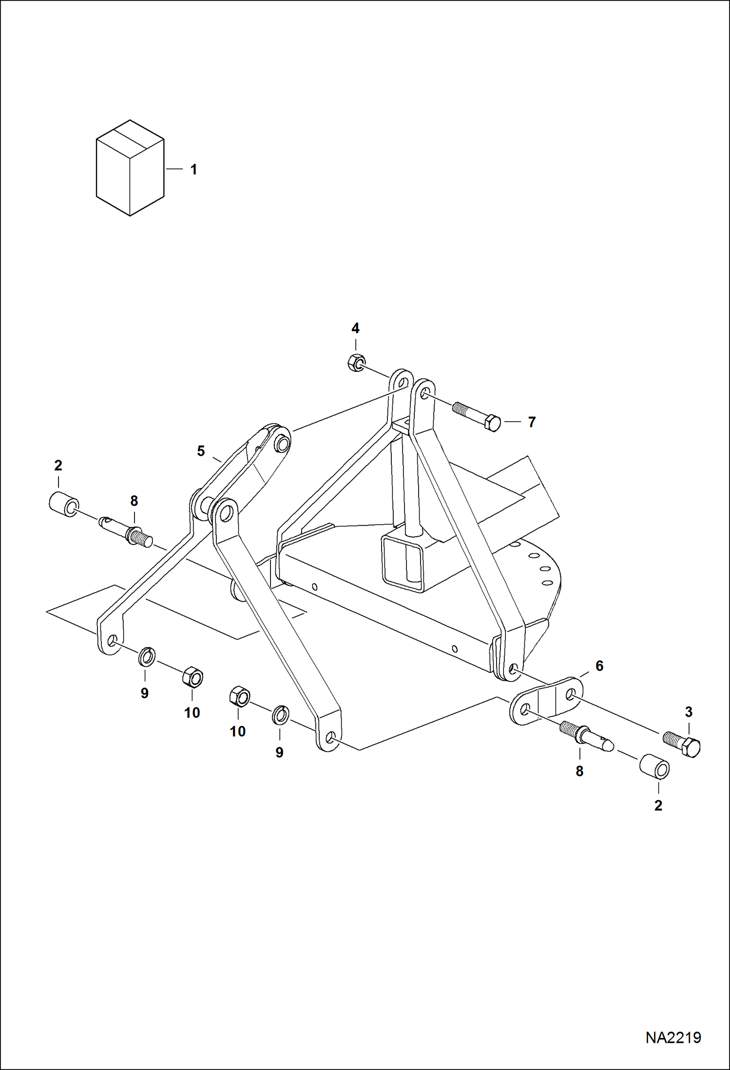 Схема запчастей Bobcat ANGLE BLADE - ANGLE BLADE (Quick Hitch Kit) (3AB96HD A1G2) Компактные тракторы