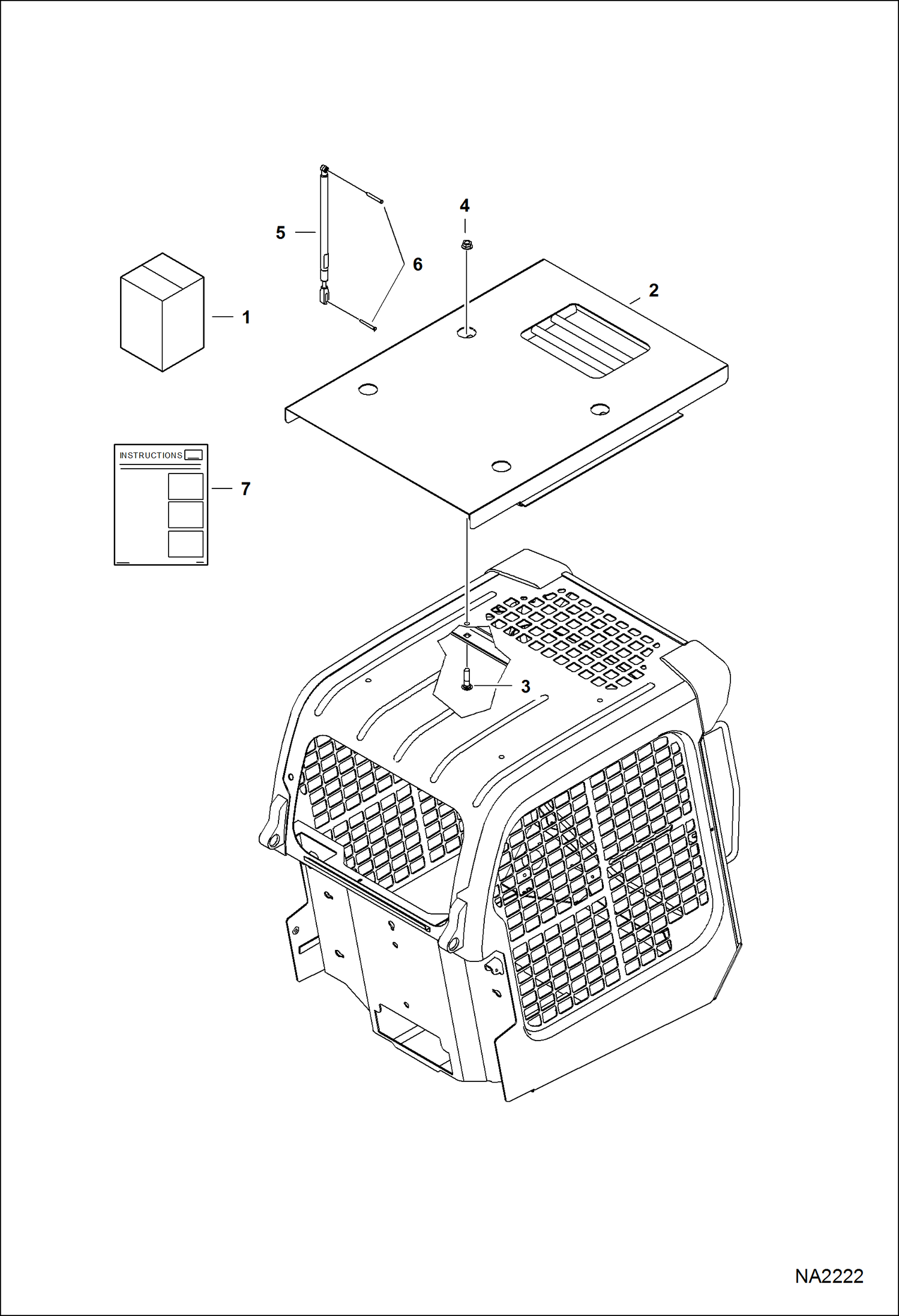 Схема запчастей Bobcat FORESTRY CUTTER - FORESTRY CUTTER (FOPS Kit) (M-Series) Loader