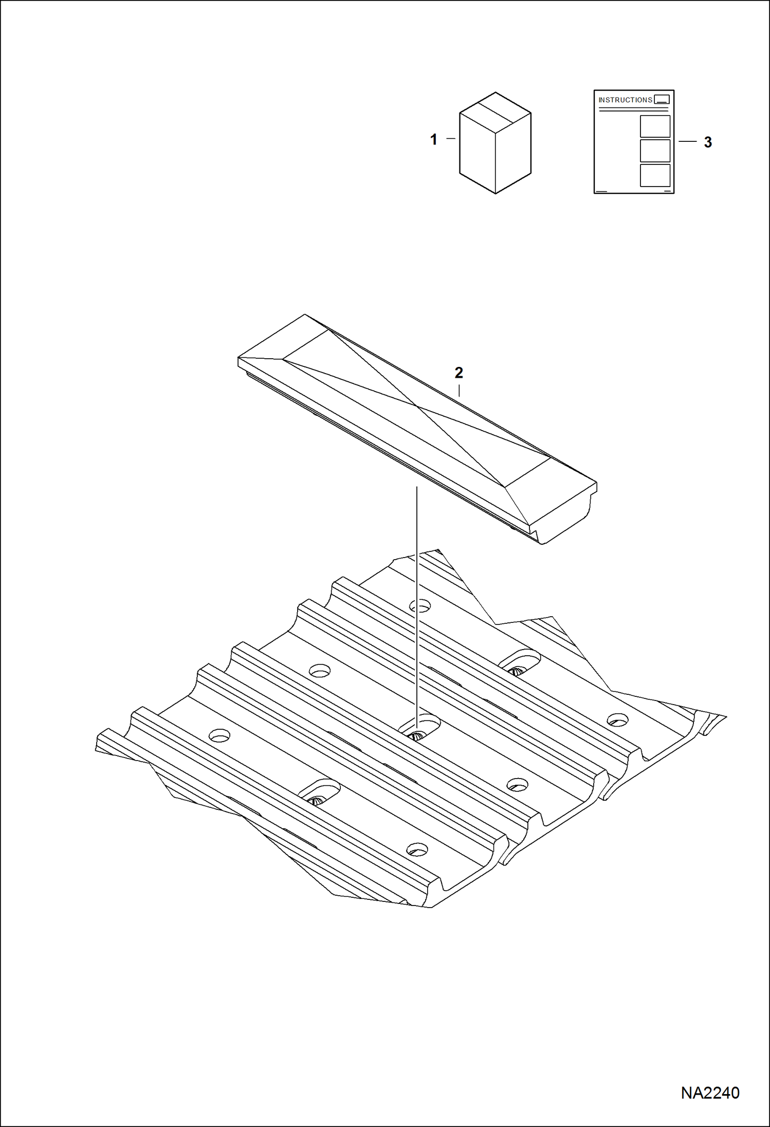 Схема запчастей Bobcat E26 - TRACK PAD KIT ACCESSORIES & OPTIONS