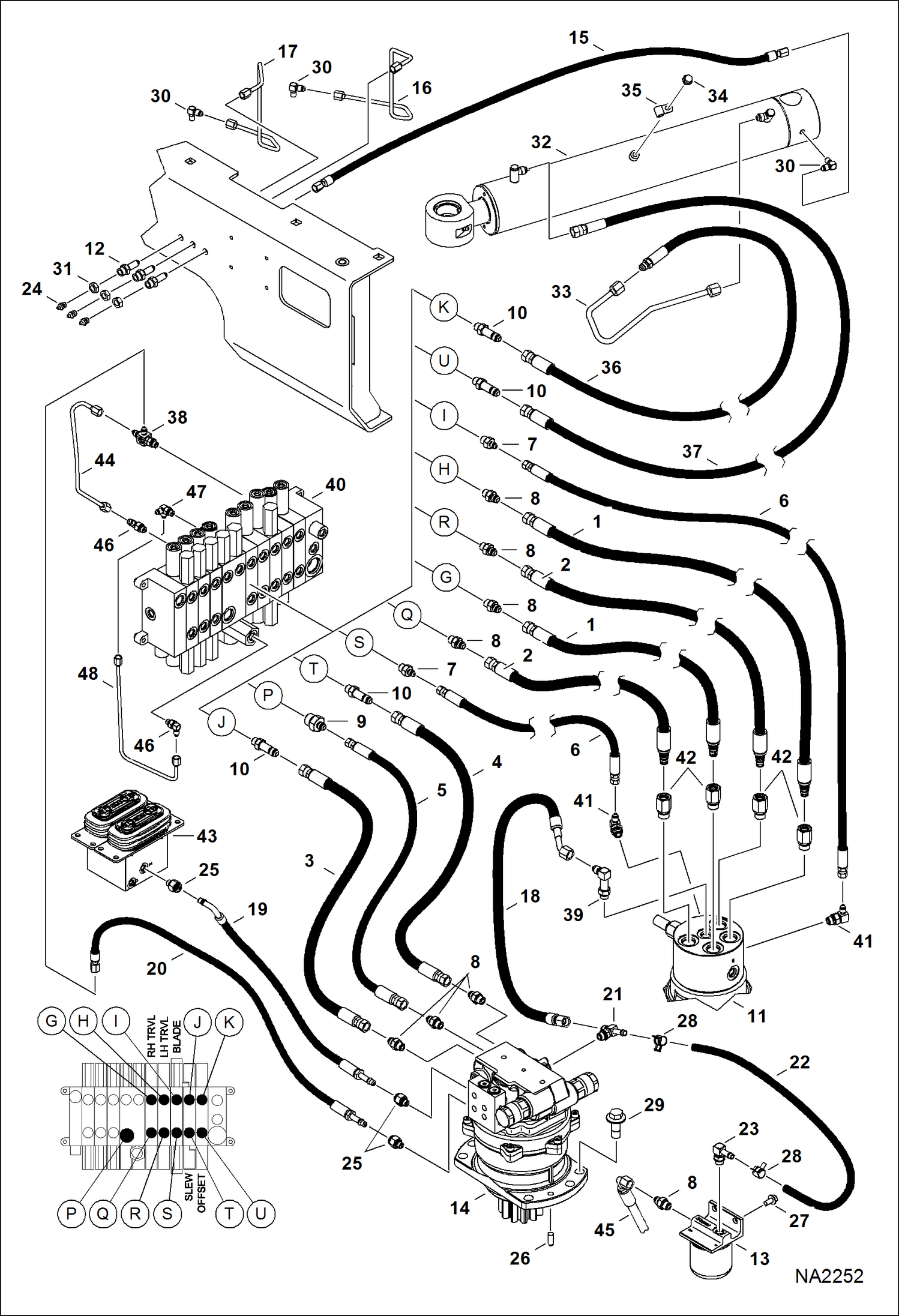 Схема запчастей Bobcat E32 - HYDRAULIC CIRCUITRY (Upper/Swing)(Slew Motor W/Timer Valve) (S/N A94H11001 - , AC2N11001 -) HYDRAULIC SYSTEM