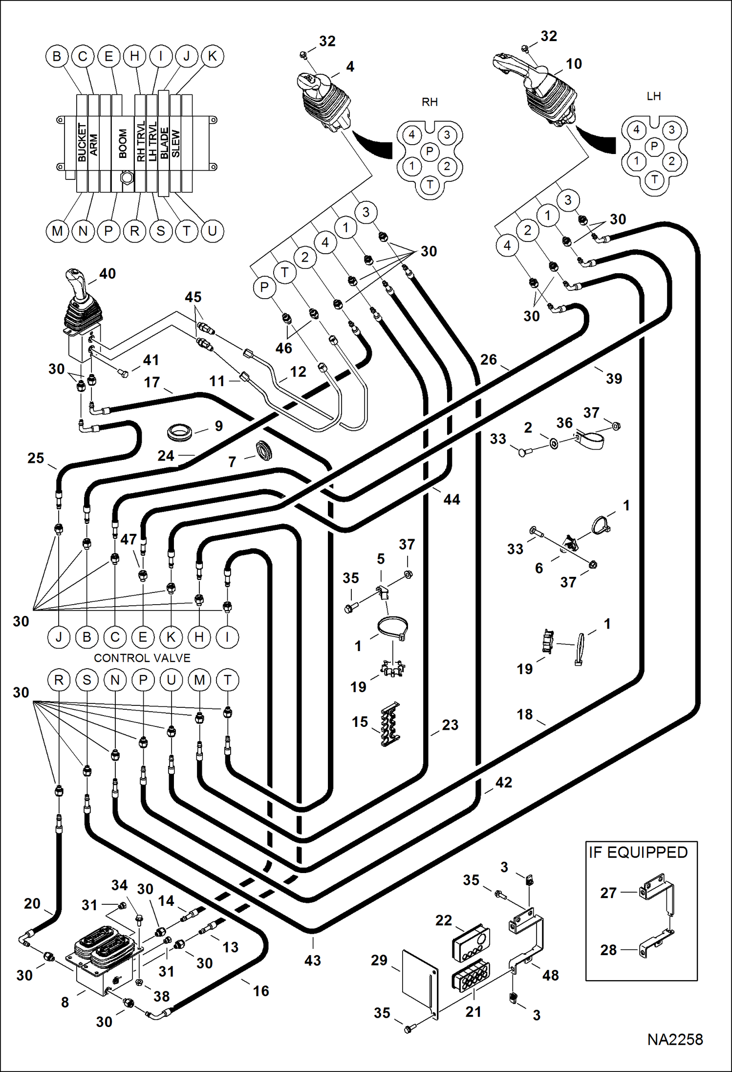 Схема запчастей Bobcat E32 - HYDRAULIC CIRCUITRY (Pilot W/O JPS) HYDRAULIC SYSTEM