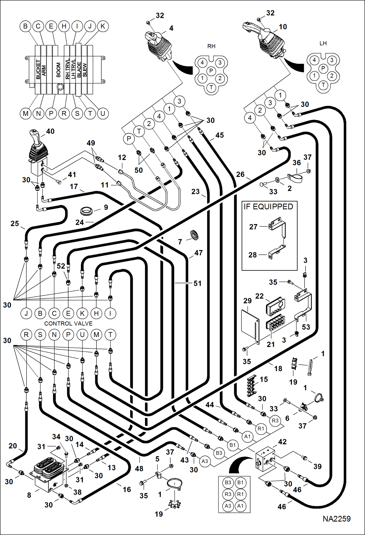 Схема запчастей Bobcat E32 - HYDRAULIC CIRCUITRY (Pilot W/ JPS) HYDRAULIC SYSTEM