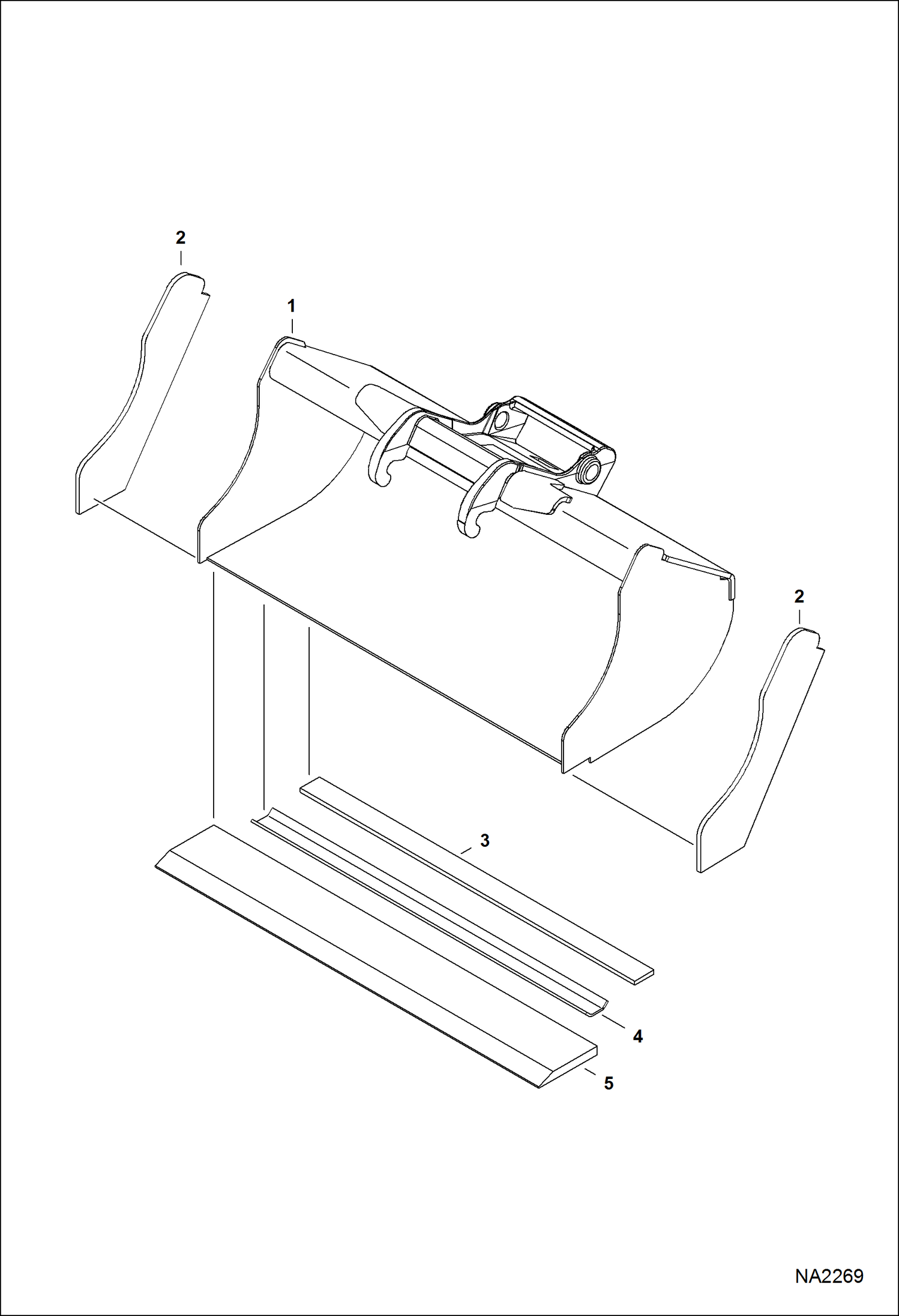 Схема запчастей Bobcat BUCKETS - BUCKET (X-Change) (39 Grading Bucket) Экскаваторы