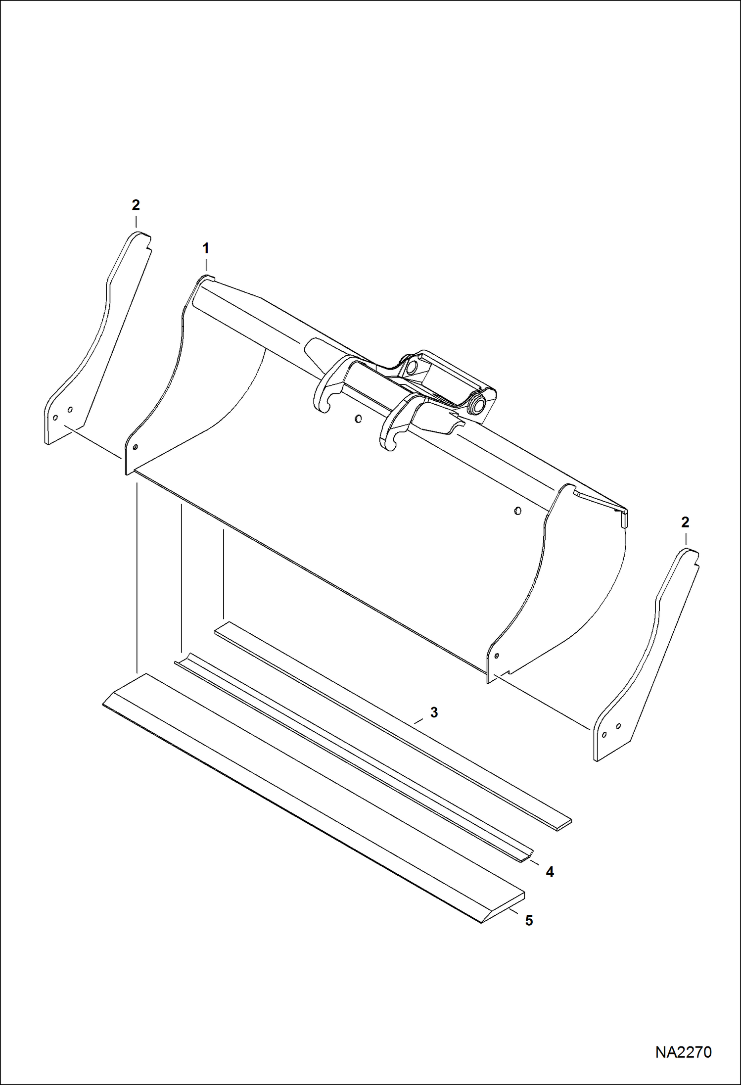 Схема запчастей Bobcat BUCKETS - BUCKET (X-Change) (52 Grading Bucket) Экскаваторы