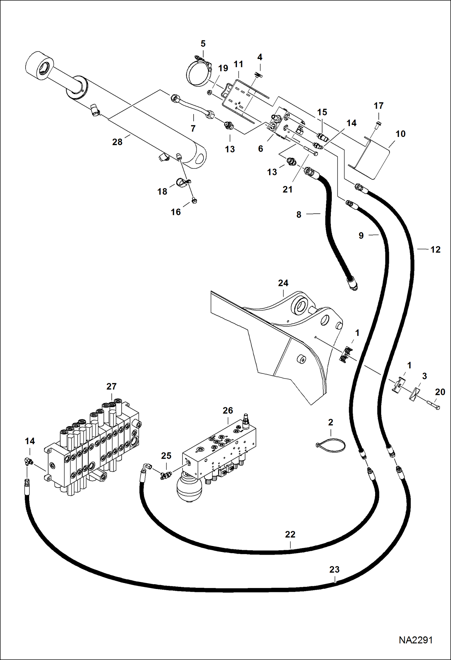 Схема запчастей Bobcat E32 - LOAD HOLD OPTION (Arm) ACCESSORIES & OPTIONS