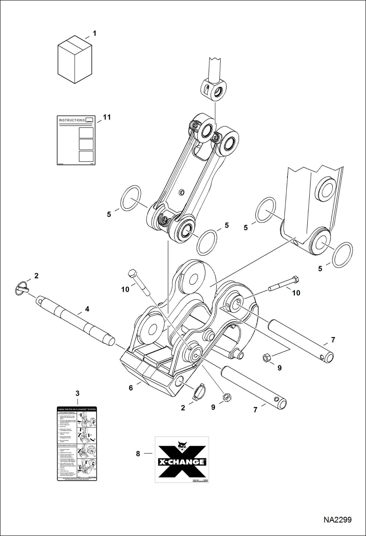 Схема запчастей Bobcat E25 - X-CHANGE (Pin-On) (Kit) ACCESSORIES & OPTIONS