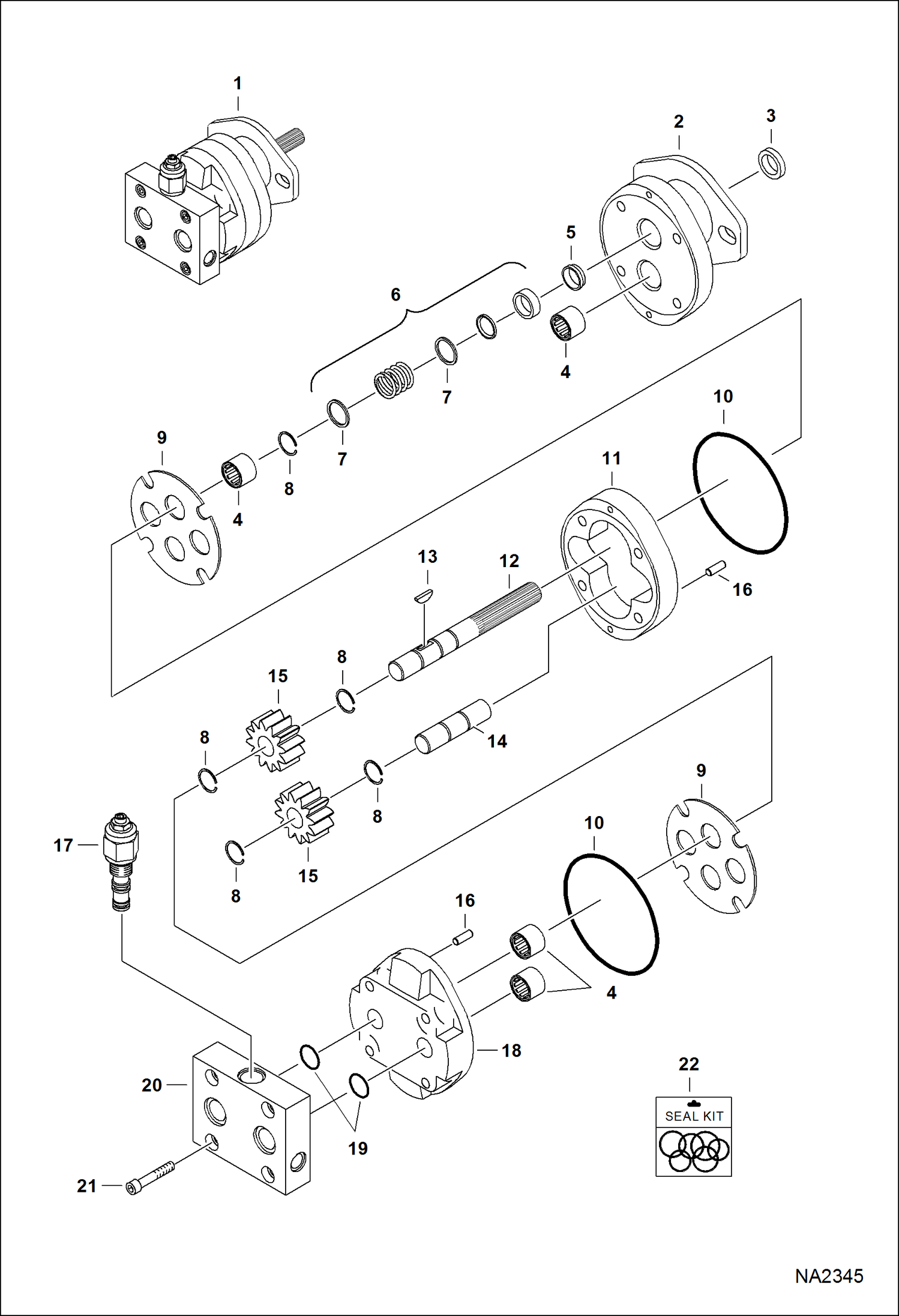 Схема запчастей Bobcat VIBRATORY ROLLER - VIBRATORY ROLLER (Motor) Loader