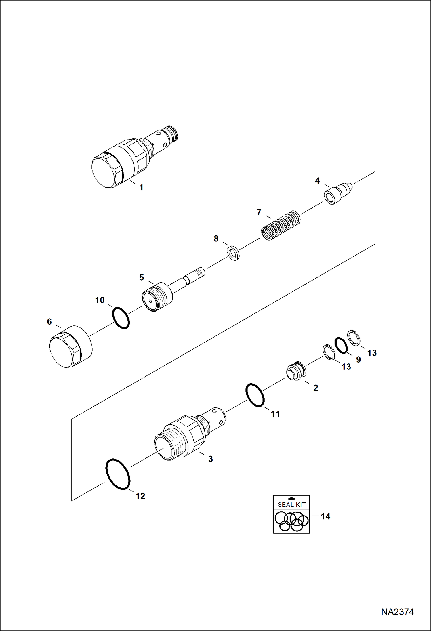 Схема запчастей Bobcat E32 - SLEW MOTOR (Relief Valve) HYDRAULIC SYSTEM