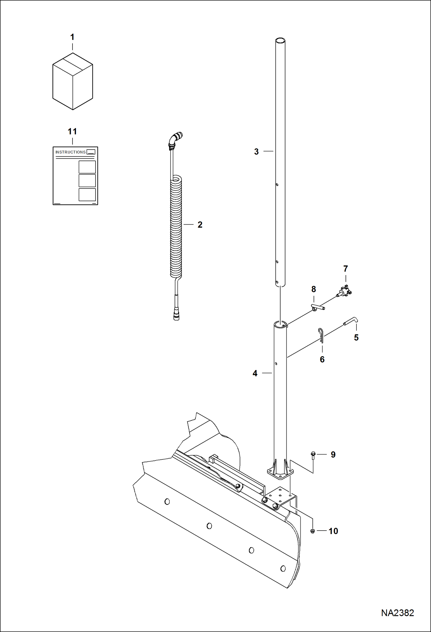 Схема запчастей Bobcat GRADER - GRADER HD (Receiver Mount Kit) (96 ACW9) (108 AJ2E) Loader