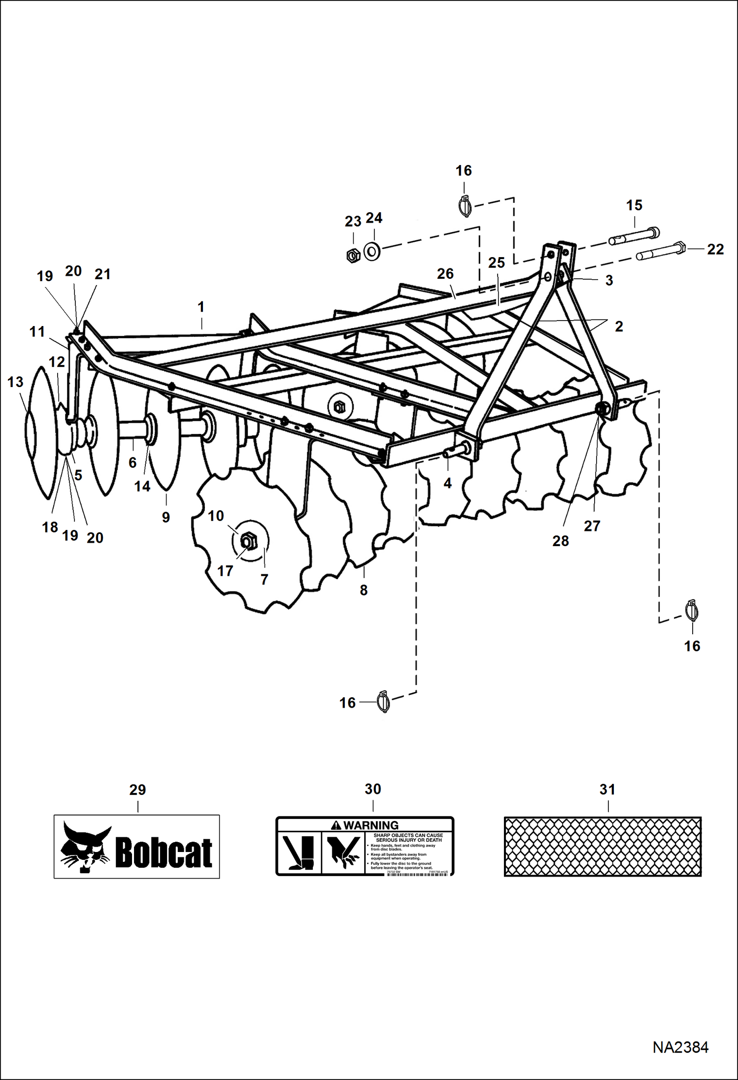 Схема запчастей Bobcat DISC - DISC (3DH72 AHYN) Компактные тракторы