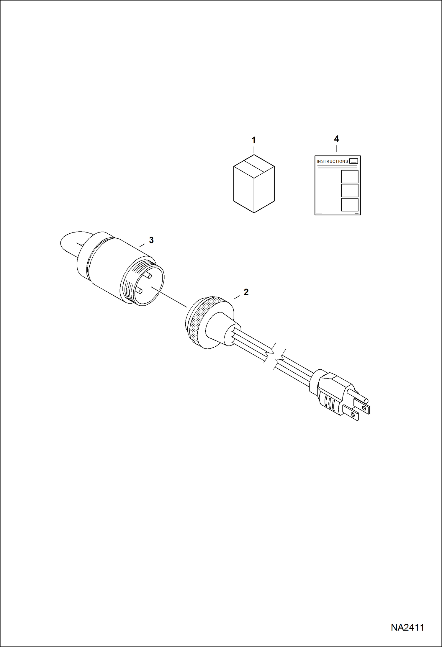 Схема запчастей Bobcat Mini Tracks Loaders - BLOCK HEATER (For D722-E2B Engine) ACCESSORIES & OPTIONS