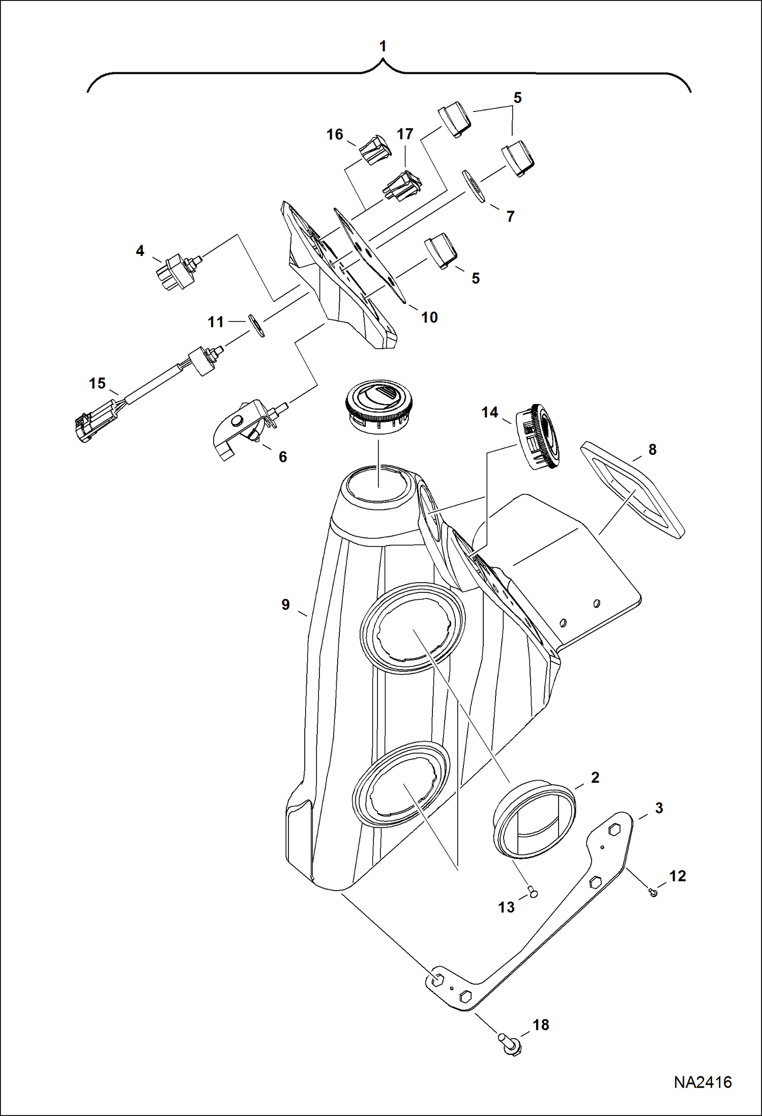 Схема запчастей Bobcat E32 - HEATER & A/C (Heater/HVAC Duct)(S/N Heater - A94H11001 - 13144, AC2N11001 - 13062) (S/N HVAC - A94H11001 - 13167, AC2N11001 - 13067) ACCESSORIES & OPTIONS