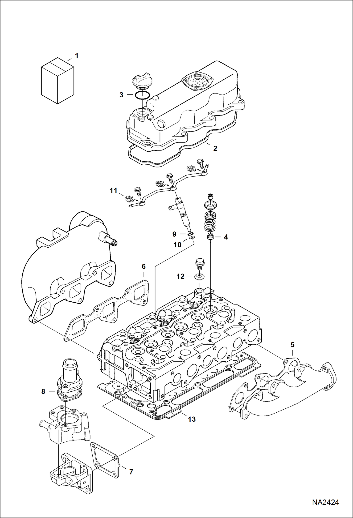 Схема запчастей Bobcat E32 - UPPER GASKET KIT POWER UNIT