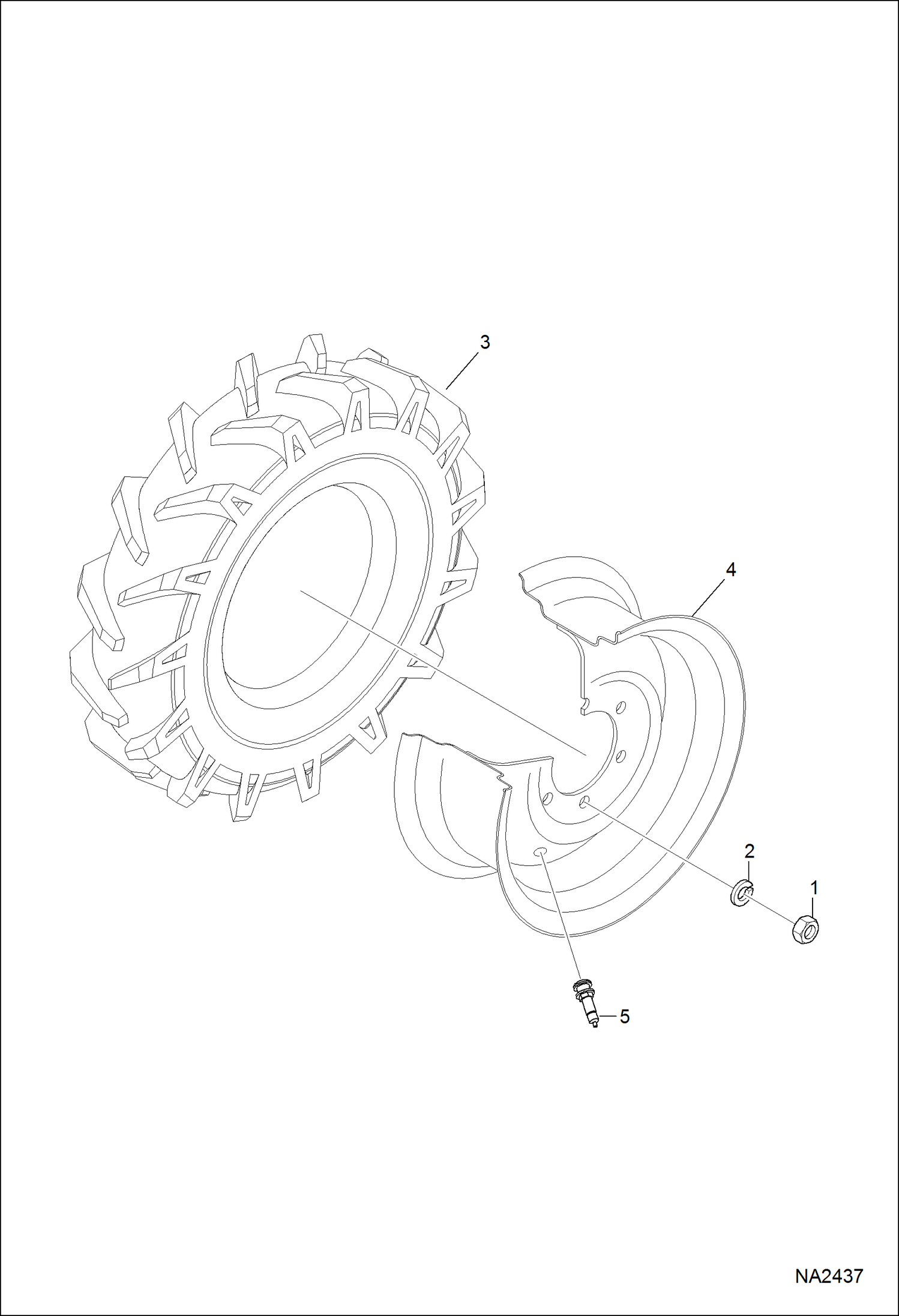 Схема запчастей Bobcat CT335 - TIRES & RIMS (Front) ACCESSORIES & OPTIONS