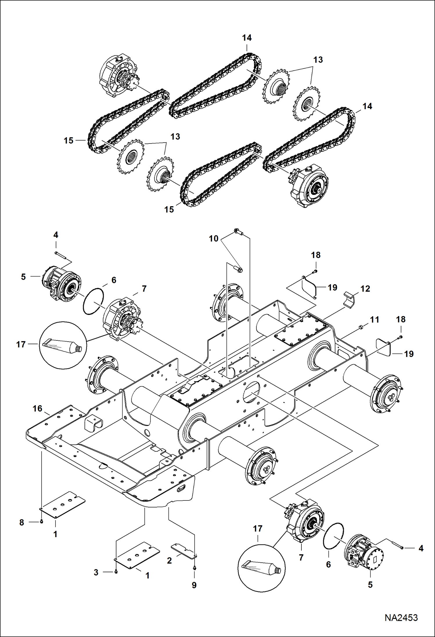 Схема запчастей Bobcat S-Series - DRIVE TRAIN DRIVE TRAIN