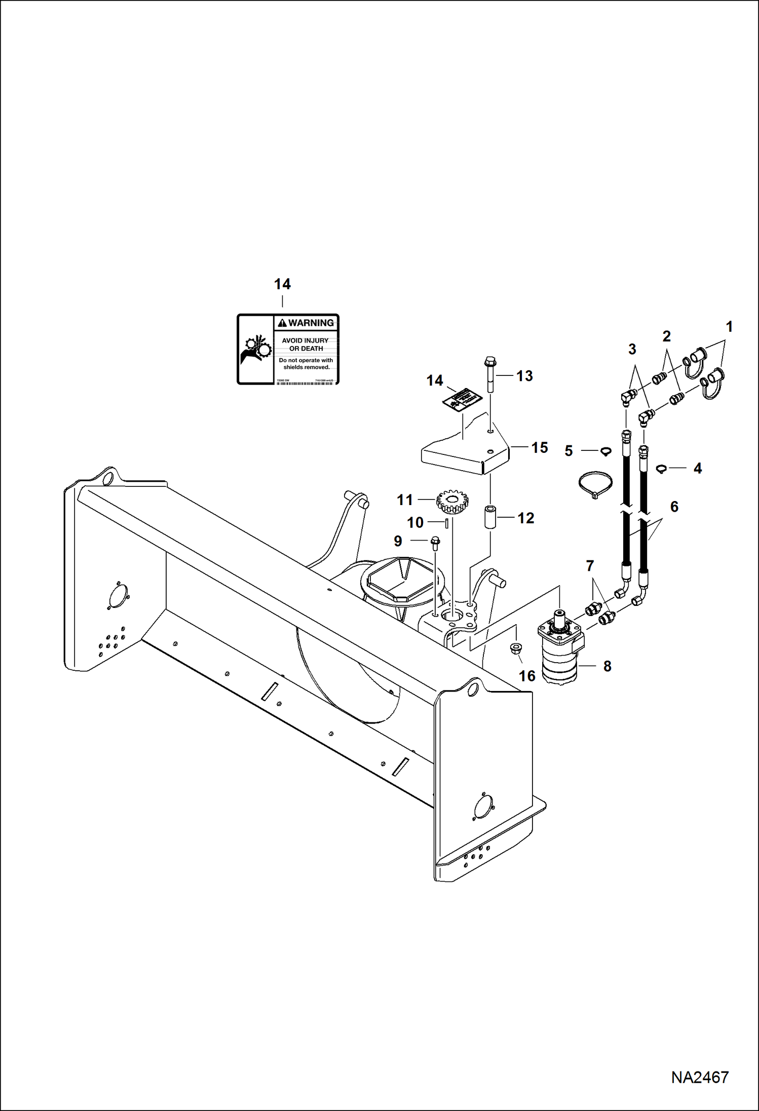 Схема запчастей Bobcat SNOWBLOWER - SNOWBLOWER (Hydraulics) (FCTSB49 AHN9) (FCTSB62 A5E0) Компактные тракторы