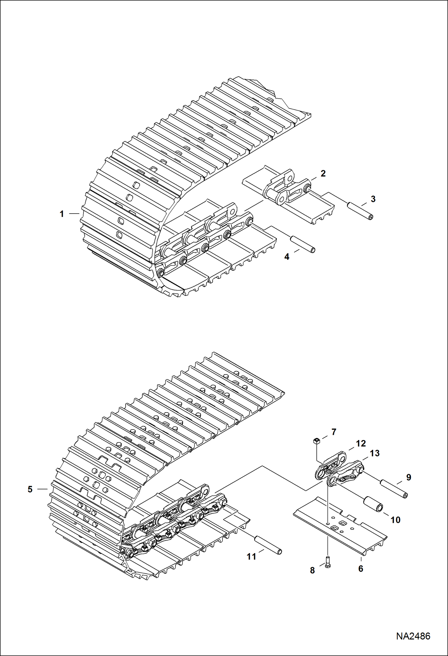 Схема запчастей Bobcat 337 - TRACKS (Steel) ACCESSORIES & OPTIONS