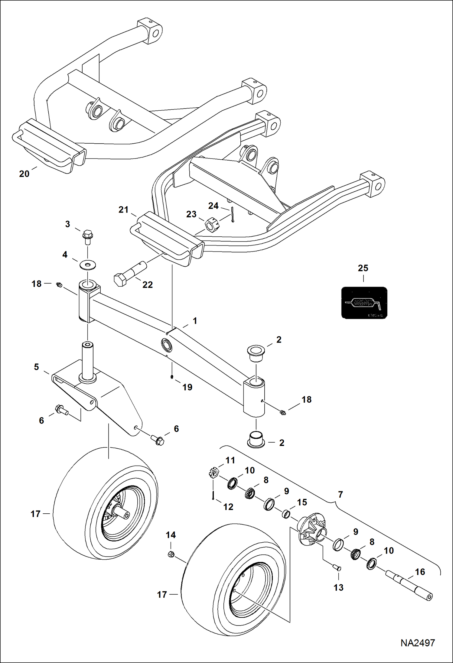 Схема запчастей Bobcat BOX BLADE - BOX BLADE (Tire Mount Assembly) (84 6574) (84 Laser 6575) Loader