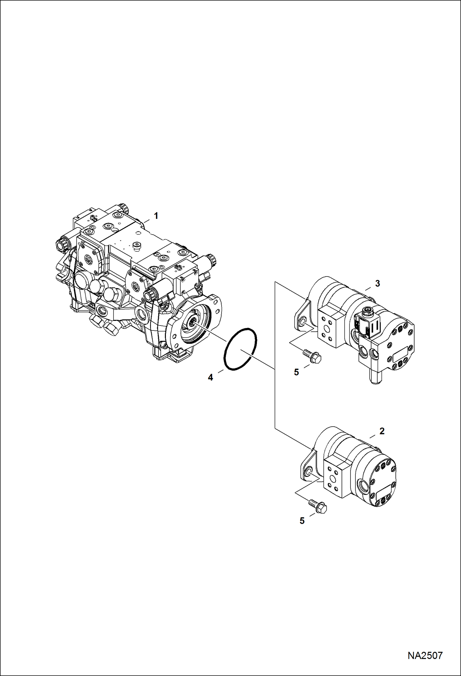 Схема запчастей Bobcat S-Series - HYDROSTATIC PUMP/GEAR PUMP (Identification) HYDROSTATIC SYSTEM