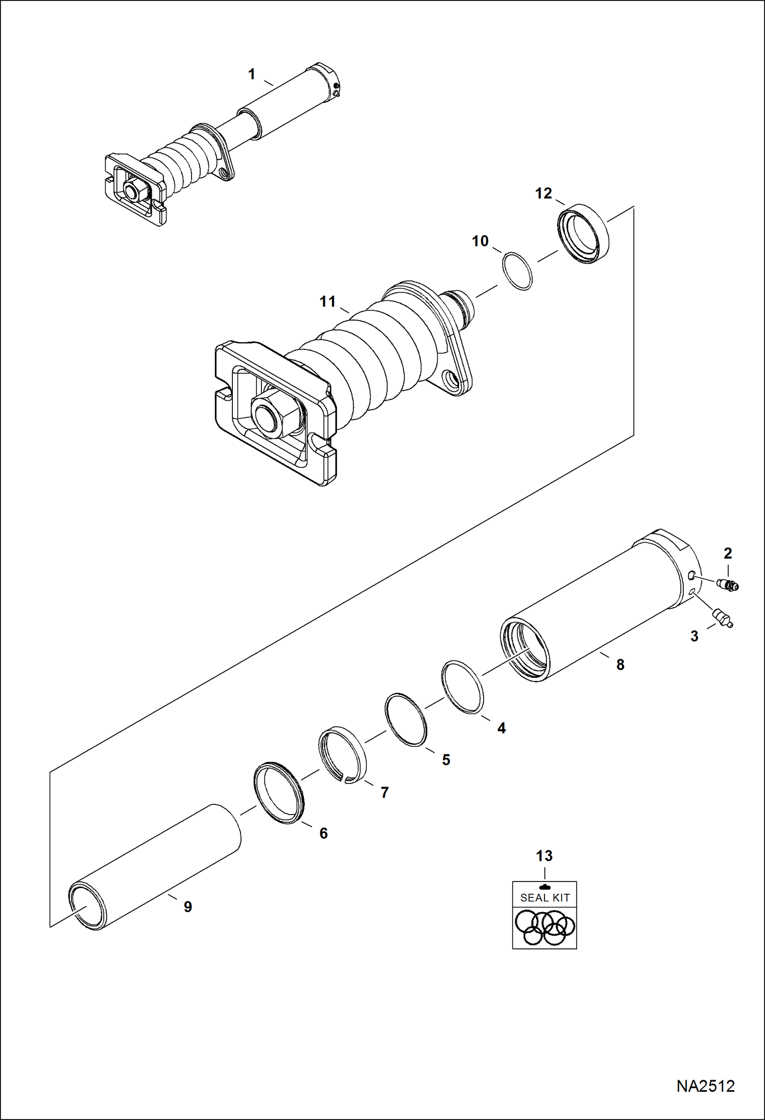 Схема запчастей Bobcat E42 - TRACK TENSIONER UNDERCARRIAGE