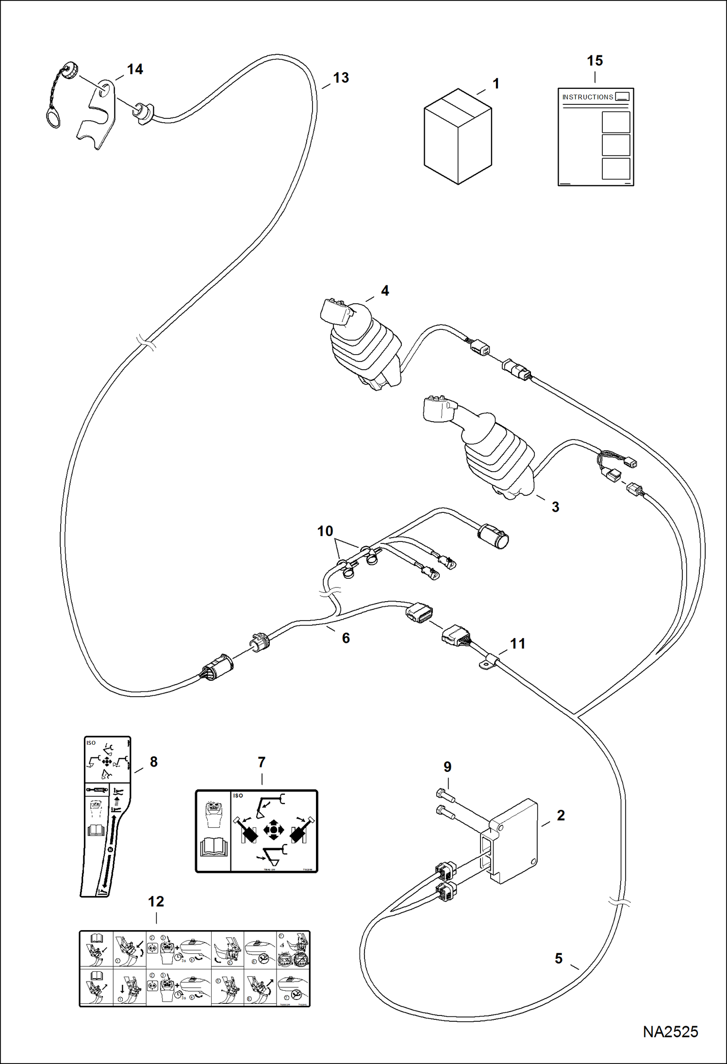 Схема запчастей Bobcat 430 - EUROPEAN ACCESSORIES (Deluxe Control Kit) ACCESSORIES & OPTIONS