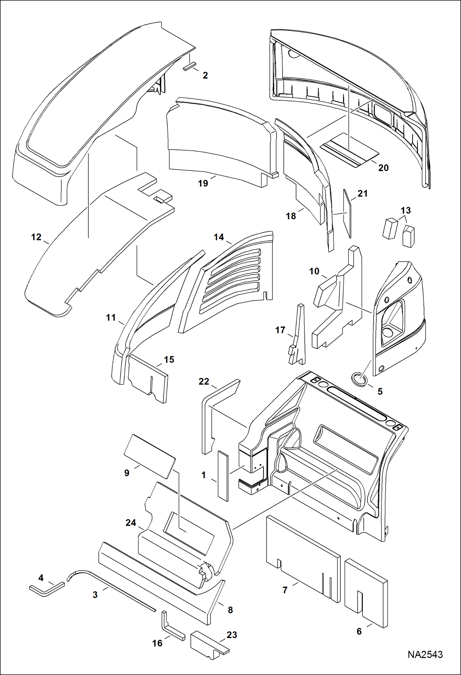 Схема запчастей Bobcat E42 - INSULATION (S/N AG3411001 - 13325) MAIN FRAME