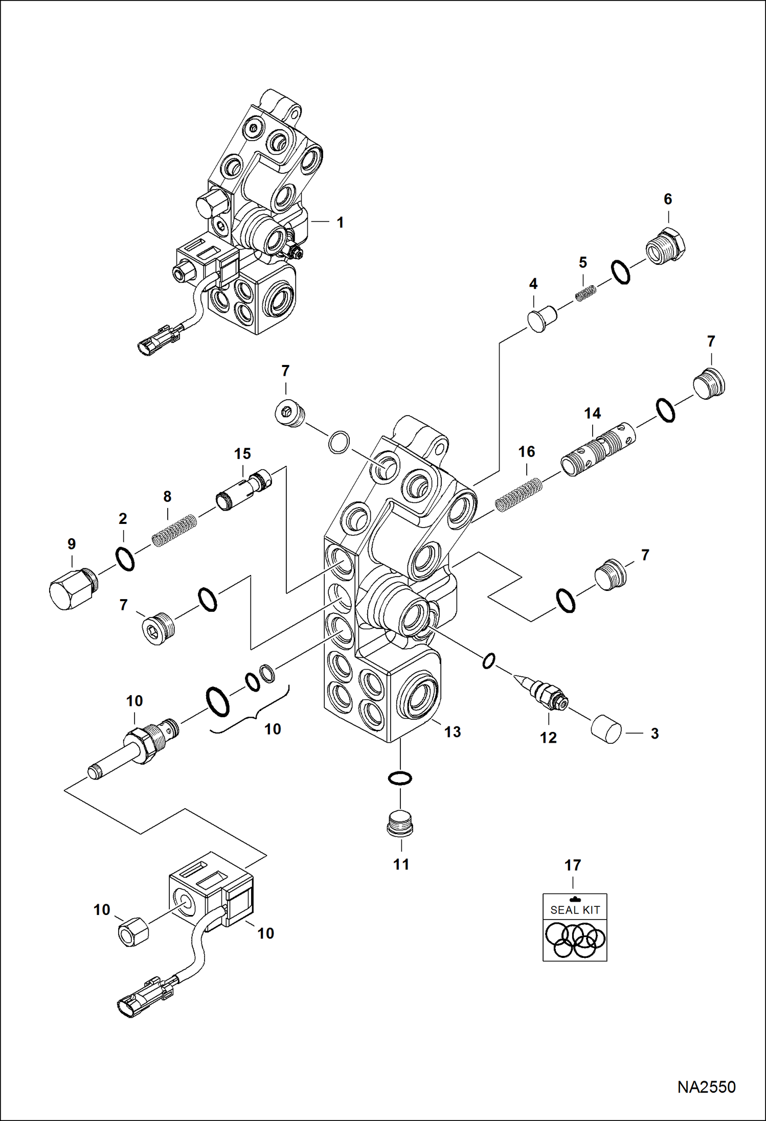 Схема запчастей Bobcat A-Series - BUCKET POSITION VALVE ACCESSORIES & OPTIONS