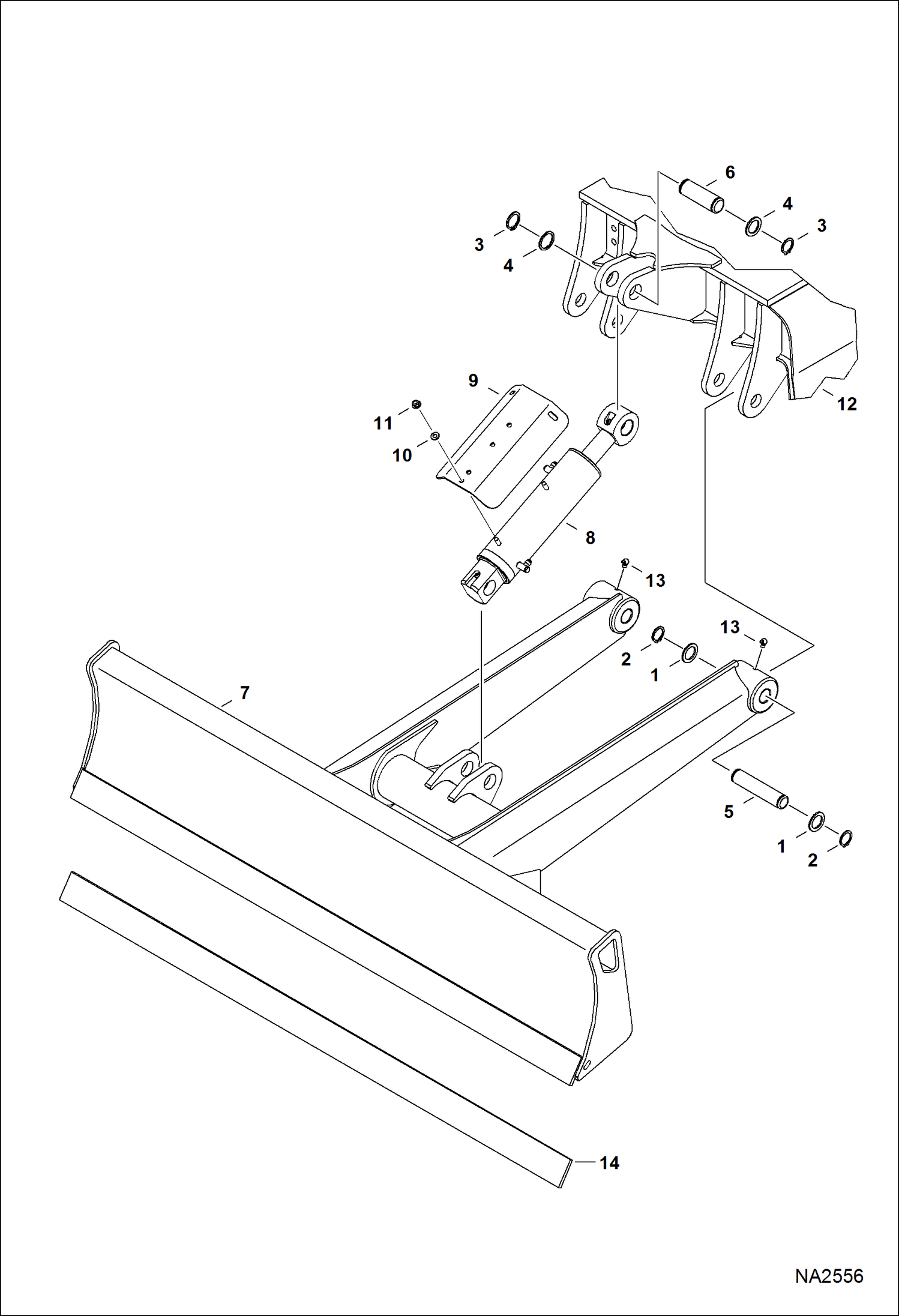 Схема запчастей Bobcat E42 - BLADE WORK EQUIPMENT