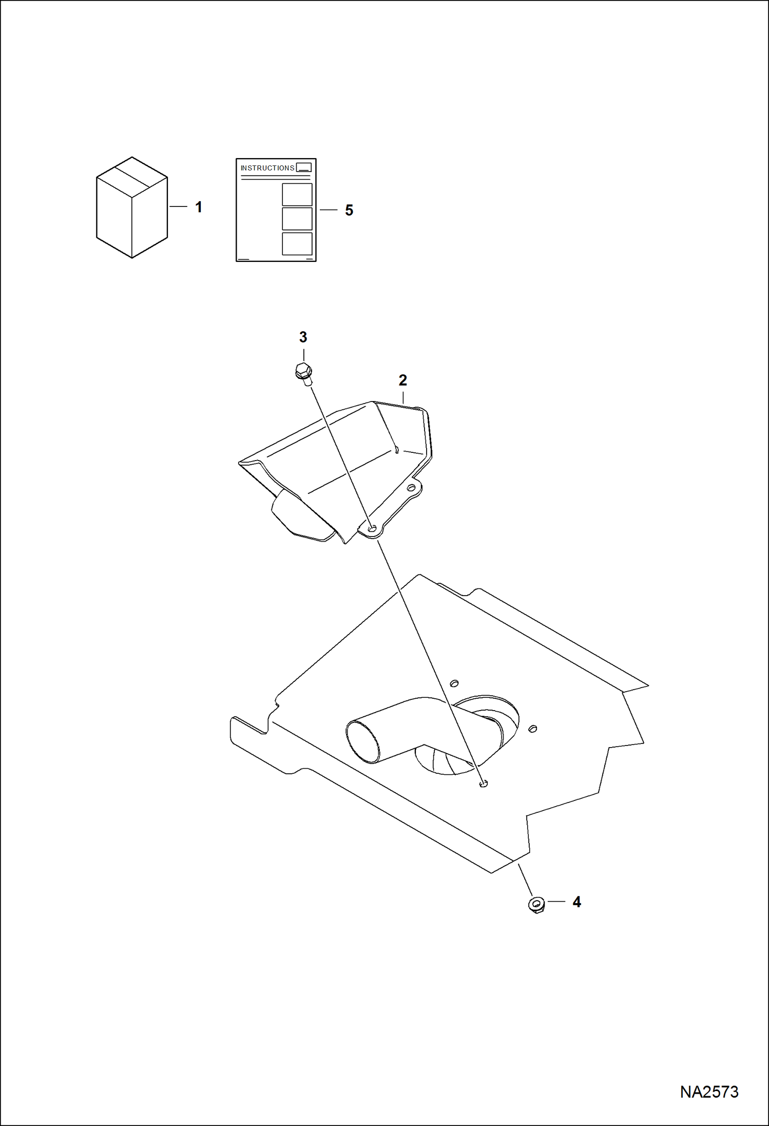 Схема запчастей Bobcat FORESTRY CUTTER - FORESTRY CUTTER (Muffler Guard Kit) (M-Series) Loader